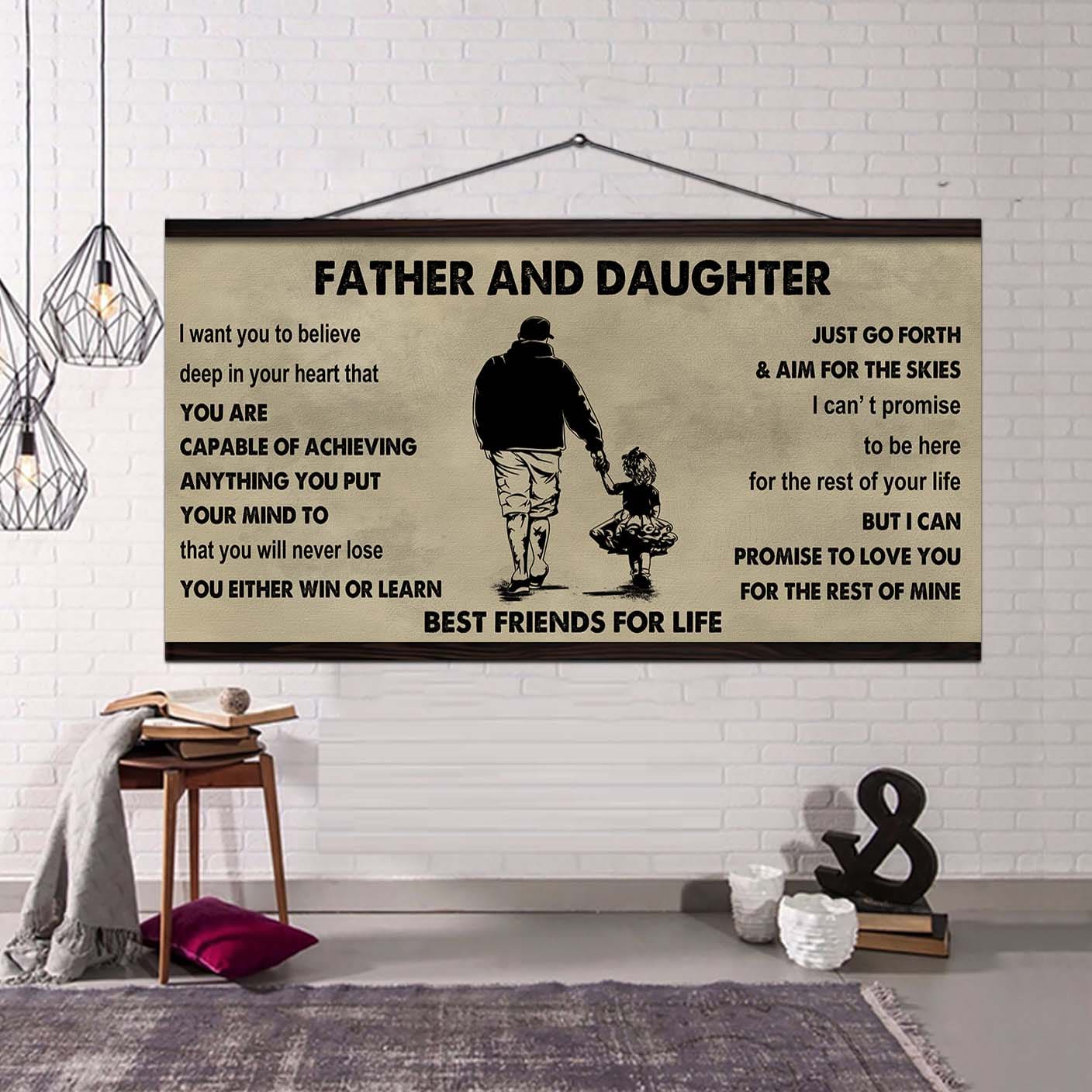 Biker Father And Son Best Friends For Life - Ver 2 You Will Never Lose Poster Canvas Gift For Son From Father