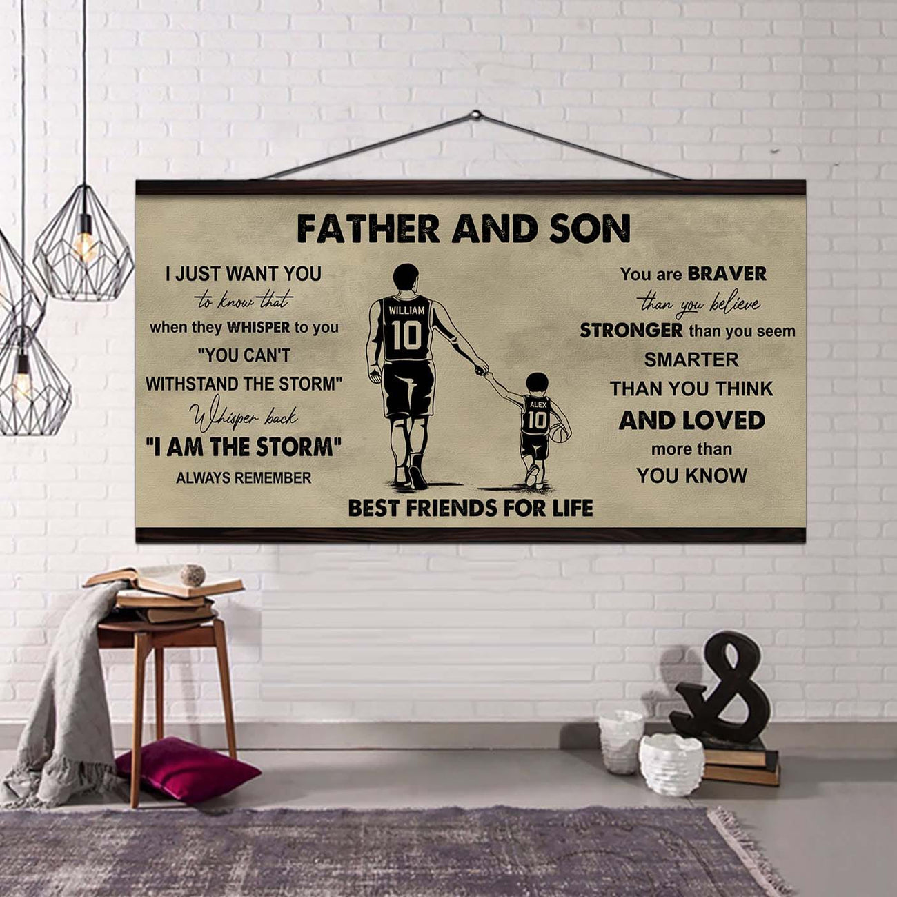 DRB Father And Daughter Best Friends For Life - I Am The Storm Poster Canvas Gift For Daughter From Father-Photo Upload