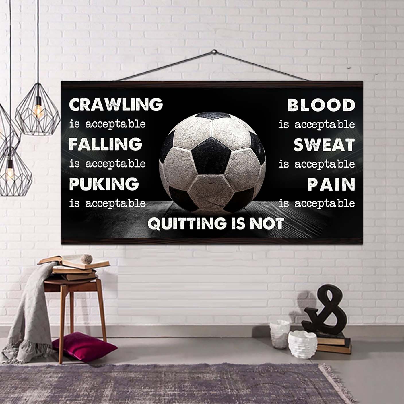 Tennis Poster Canvas Quiting Is Not