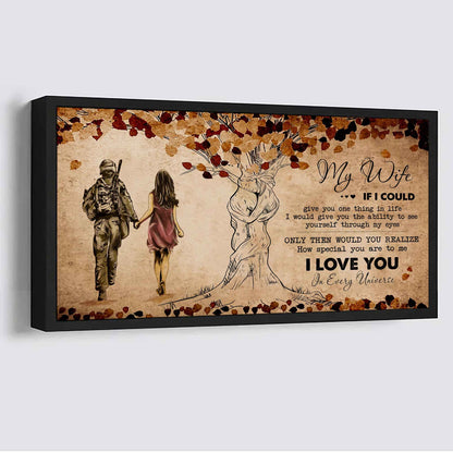 American Football Poster Canvas To My Wife If I Could Give You One Thing In Life - How Special You Are To Me Gift For Your Wife