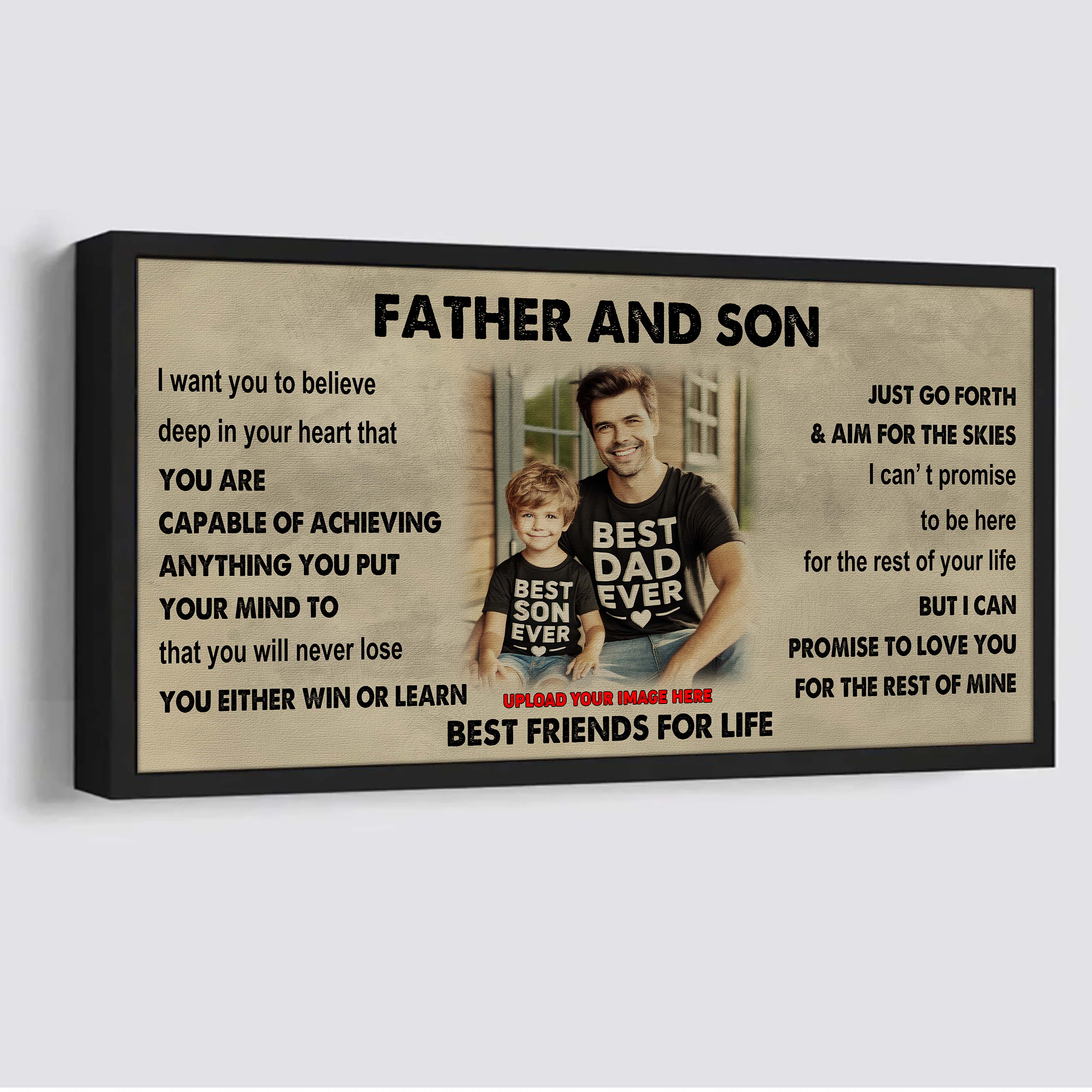 DRB VGT Father And Son Best Friends For Life - Ver 2 You Will Never Lose Poster Canvas Gift For Son From Father