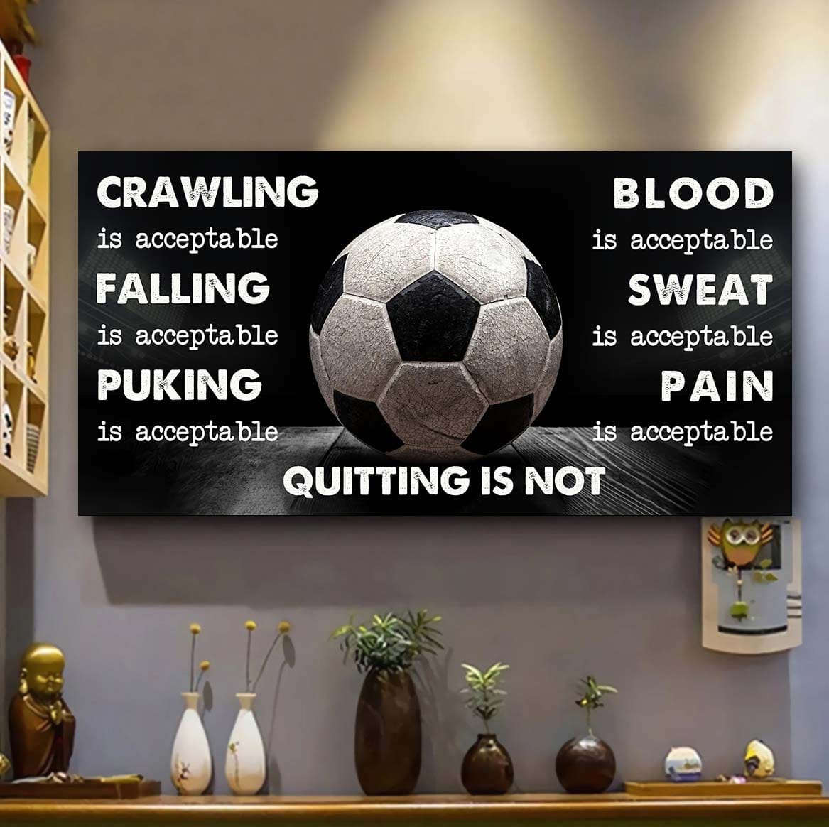 Baselball Poster Canvas Quiting Is Not