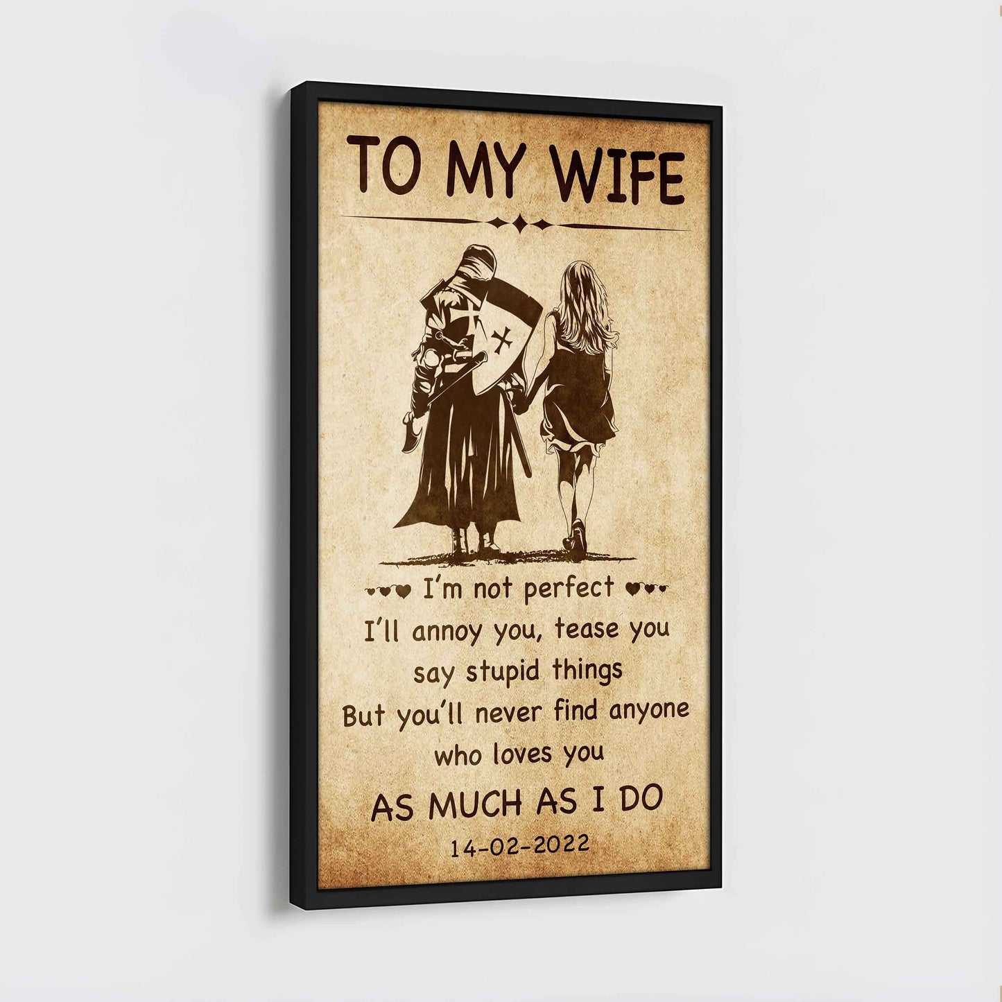 Family Poster Canvas To My Wife - I Am Not Perfect