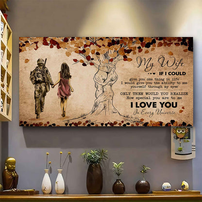 American Football Poster Canvas To My Wife If I Could Give You One Thing In Life - How Special You Are To Me Gift For Your Wife