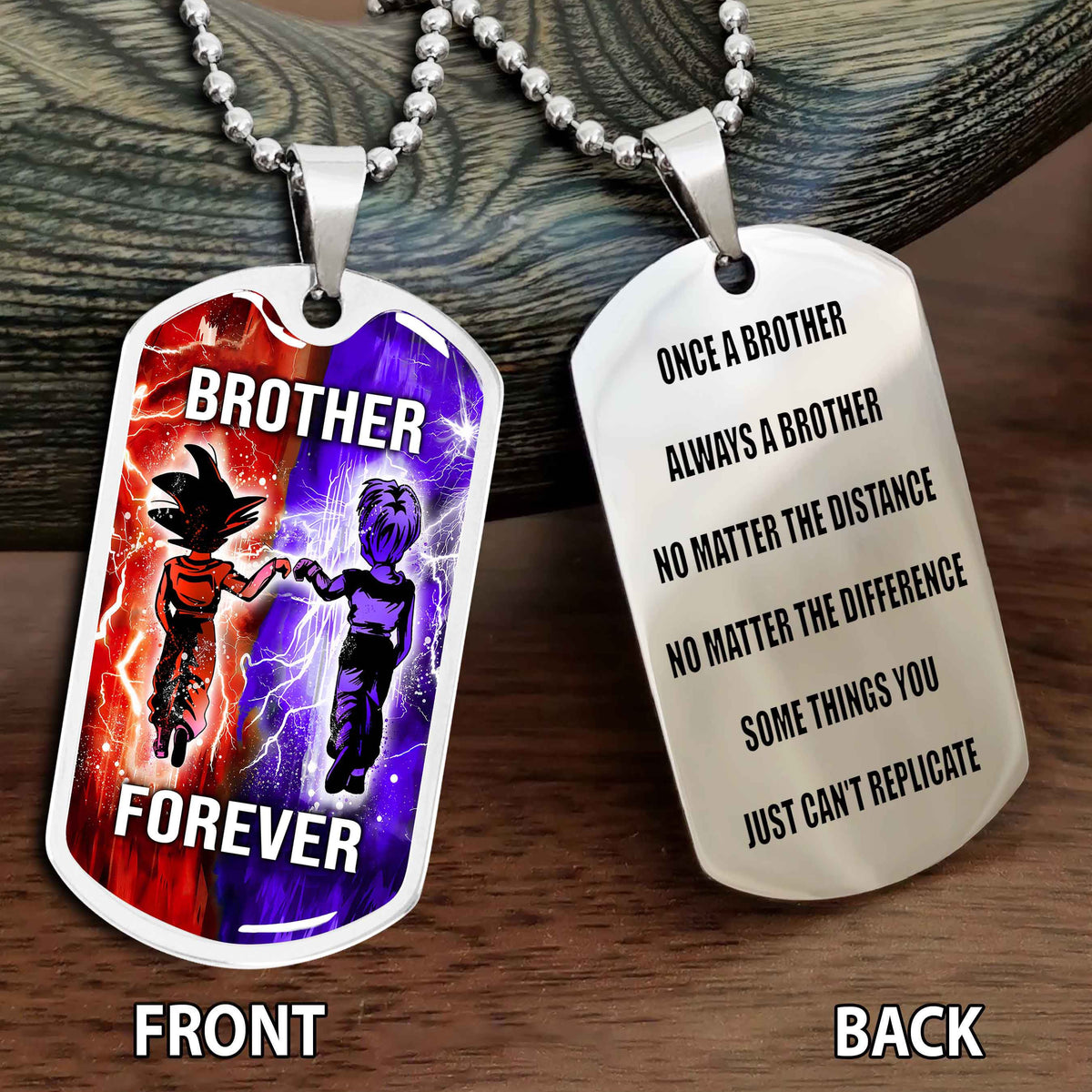 Personalized Double Side Graphic Dog Tag Gift For Brother Once A Soldier Always A Soldier