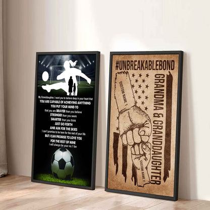 Grandma And Granddaughter UnBreakable Bond - 2 Piece Canvas Wall Art - That You Are Braver Than You Believe And Loved More Than You Know