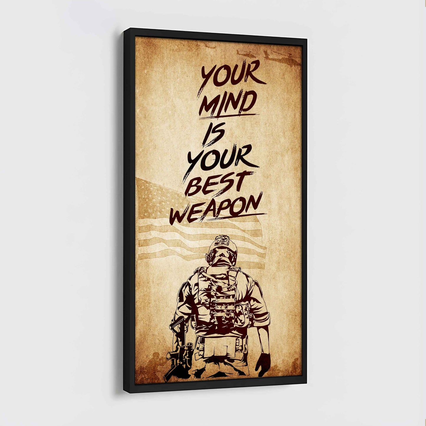 Warrior Your Mind Is Your Best Weapon Poster Canvas Motivation Canvas Gift For You
