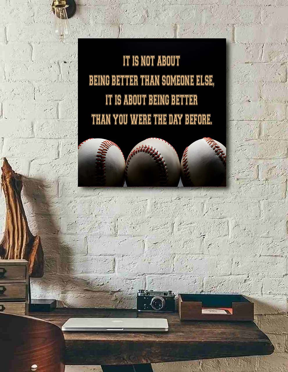 Basketball Square Poster Canvas It's Not About Being Better Than Someone Else It's About Being Better Than You Were The Day Before