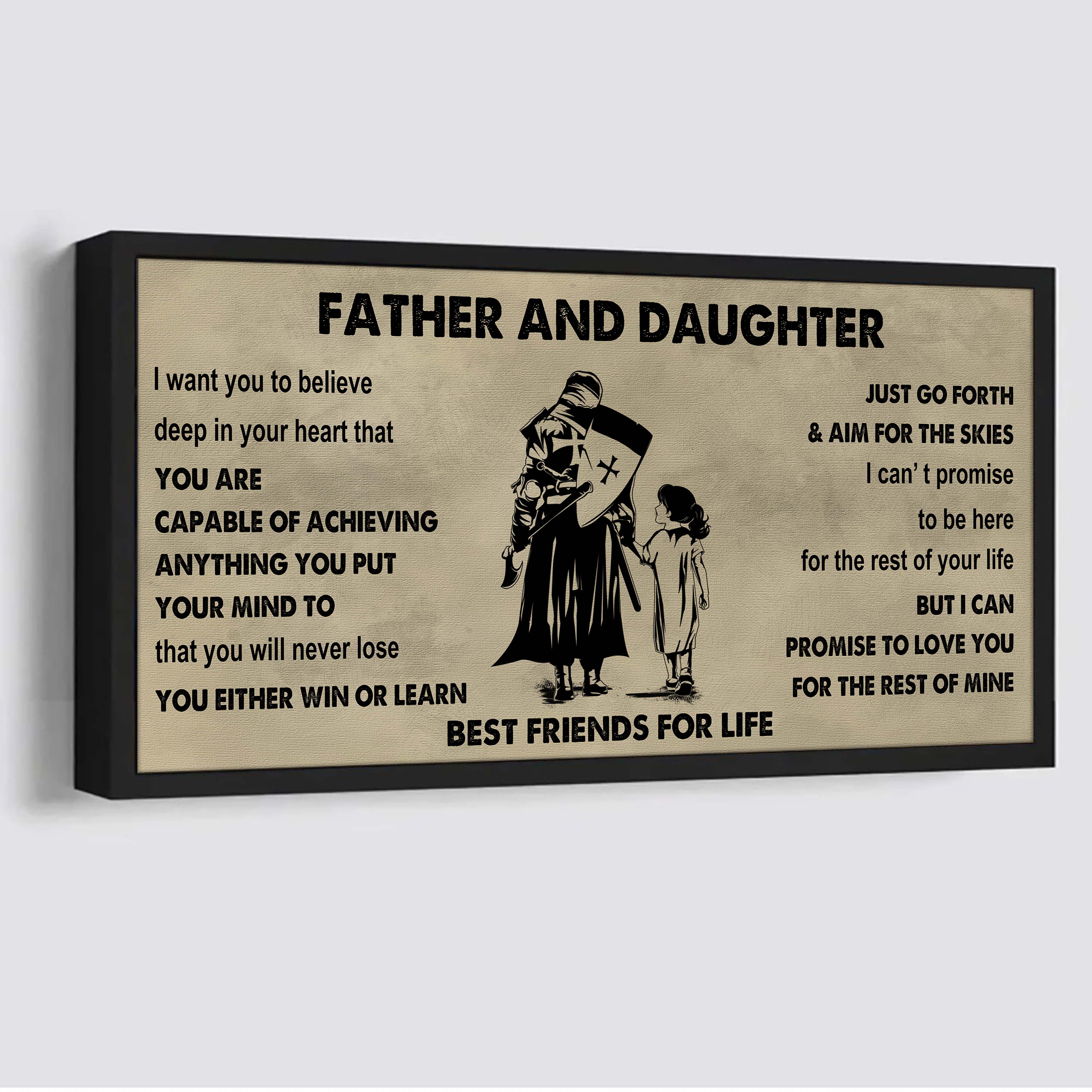 Samurai Father And Daughter Best Friends For Life - Ver 2 You Will Never Lose Poster Canvas Gift For Daughter From Father