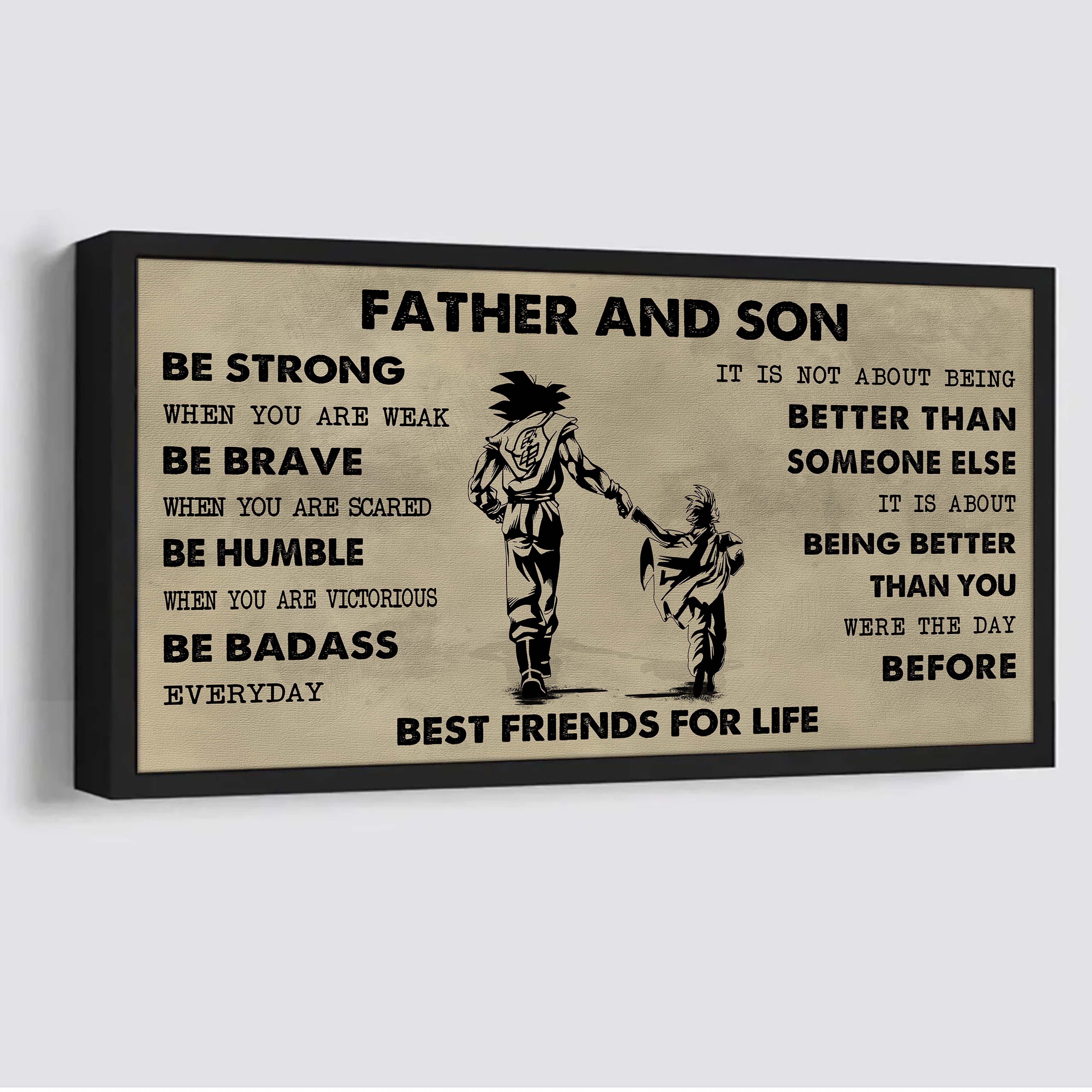 Ver 2 Family Father And Daughter Best Friends For Life - Be Strong When You Are Weak Poster Canvas Gift For Daughter From Father