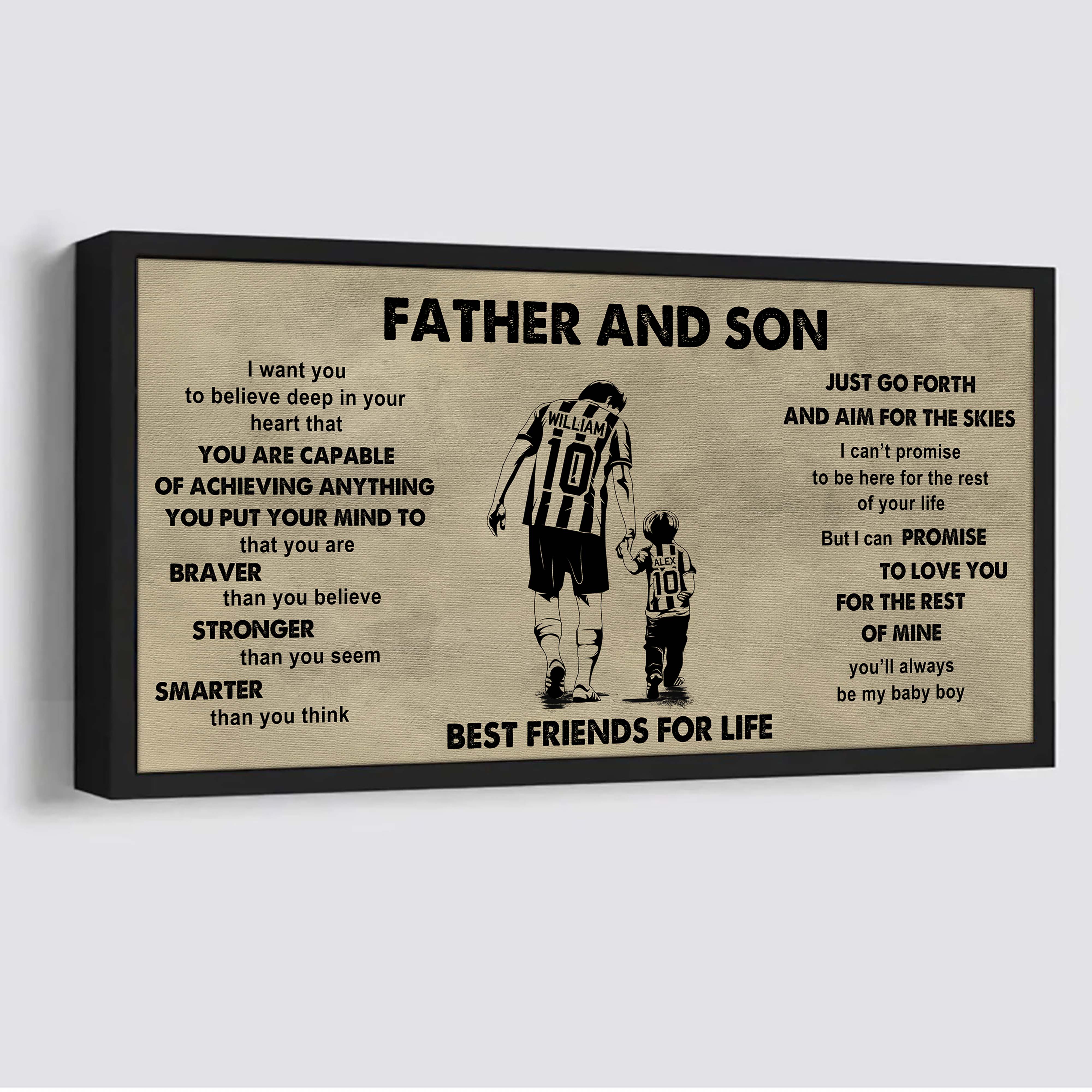 Sport - Family Father And Son Best Friends For Life - That You Are Braver Than You Believe Poster Canvas Gift For Son From Father