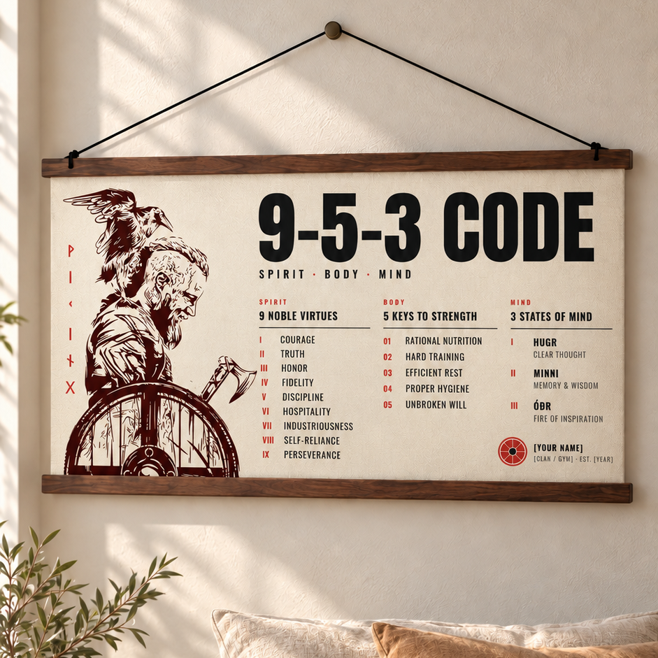 Warrior Poster Canvas 7 5 3 Code Inspiration Gift For You