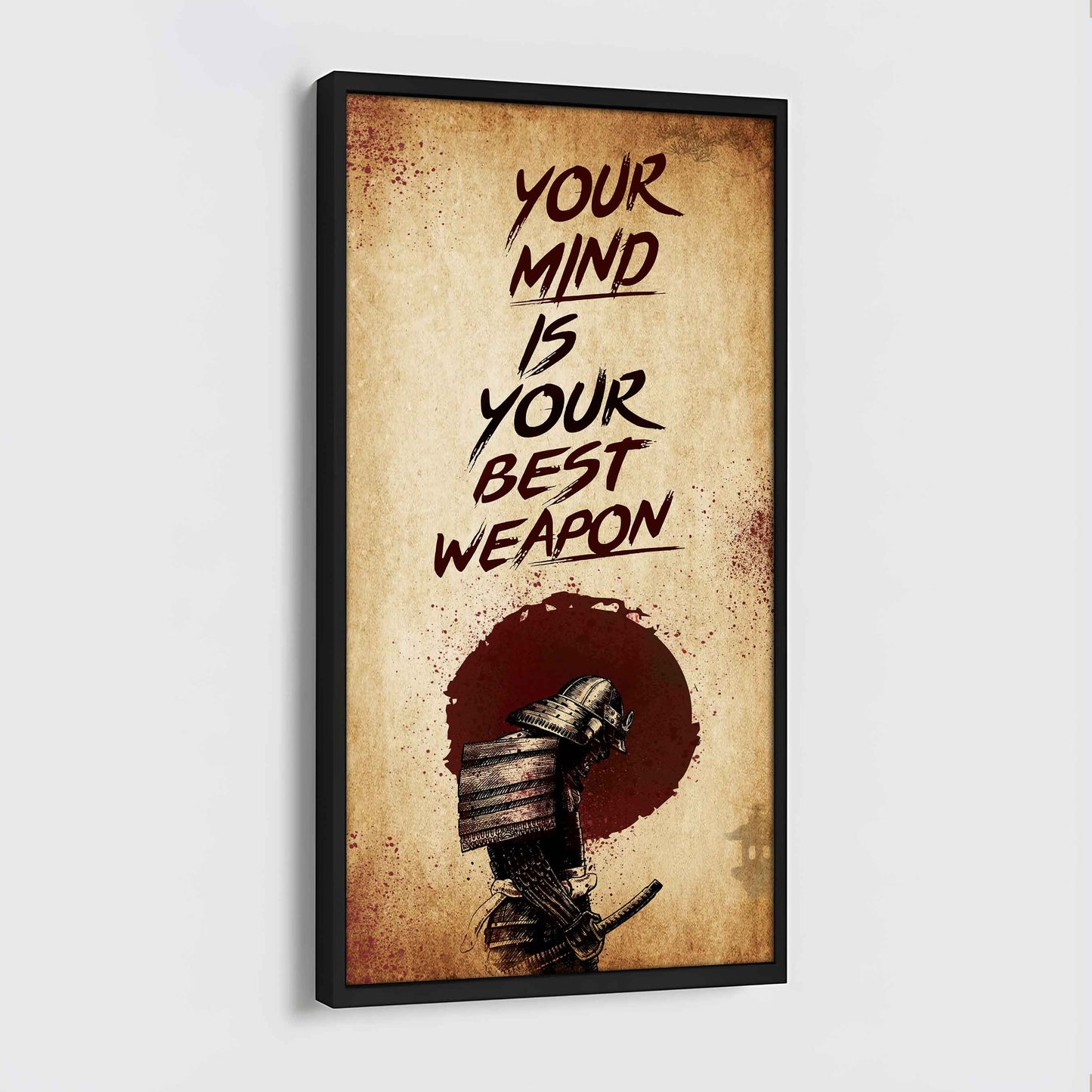 Warrior Your Mind Is Your Best Weapon Poster Canvas Motivation Canvas Gift For You