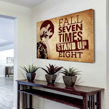 Viking Poster Canvas Fall Down Seven Times Stand Up Eight