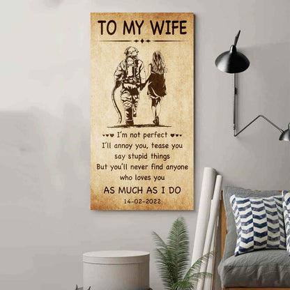 Family Poster Canvas To My Wife - I Am Not Perfect