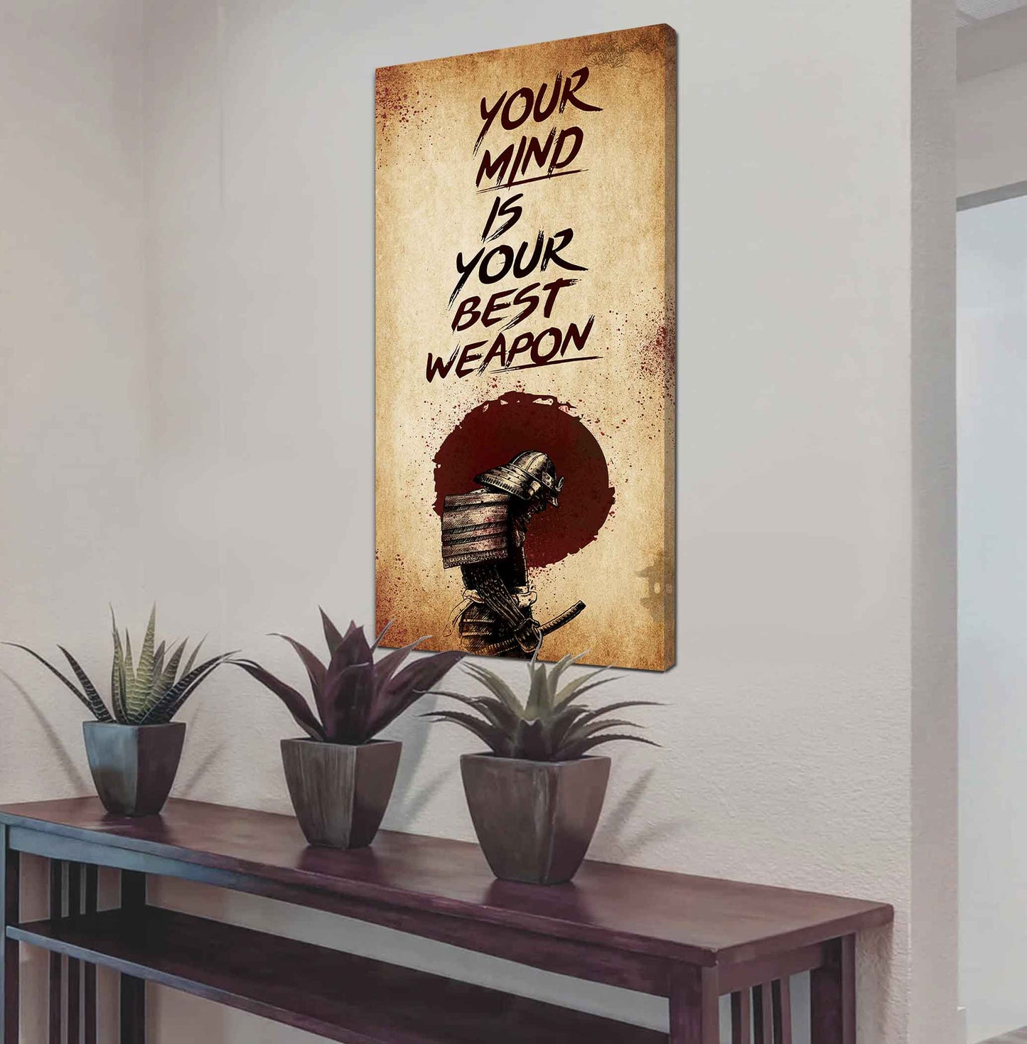 Warrior Your Mind Is Your Best Weapon Poster Canvas Motivation Canvas Gift For You