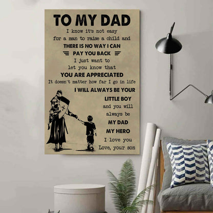 DRB Poster Canvas To My Dad-I love you in every universe