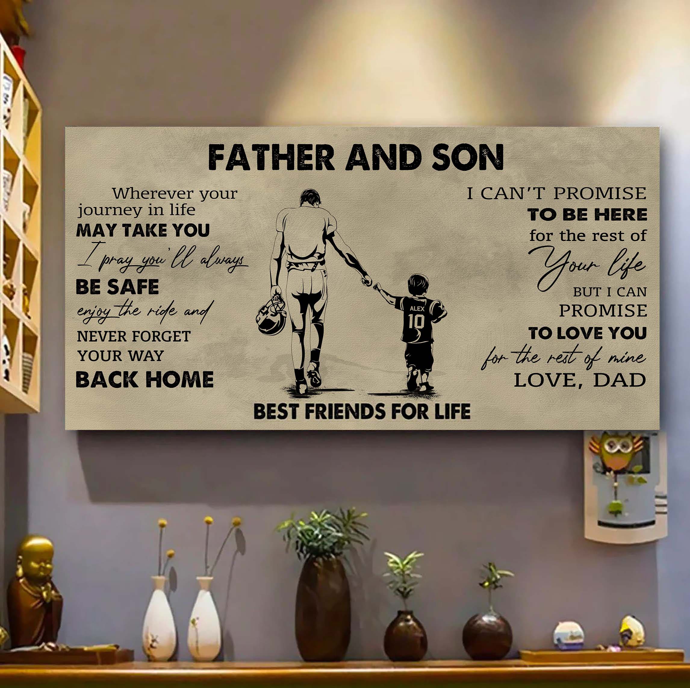 Family Father And Daughter Best Friends For Life - Never Forget Your Way Back Home Poster Canvas Gift For Daughter From Father