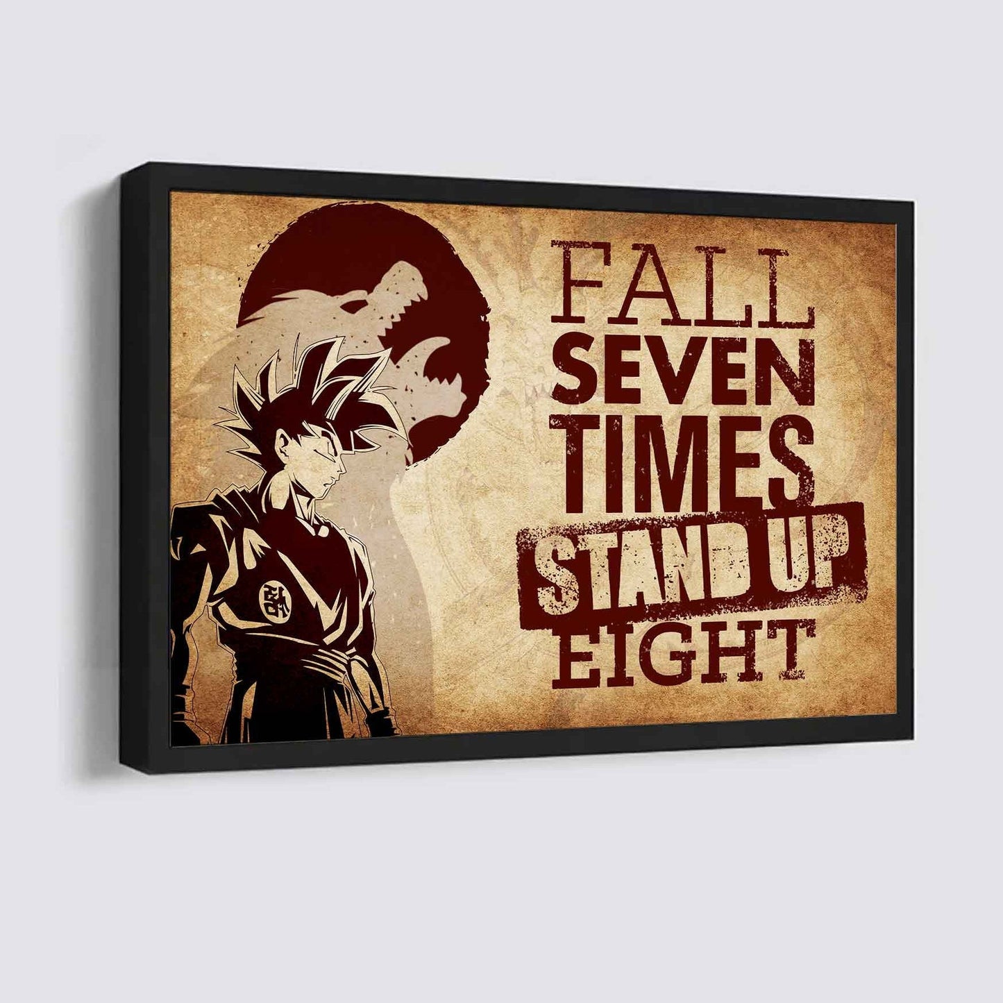 Viking Poster Canvas Fall Down Seven Times Stand Up Eight
