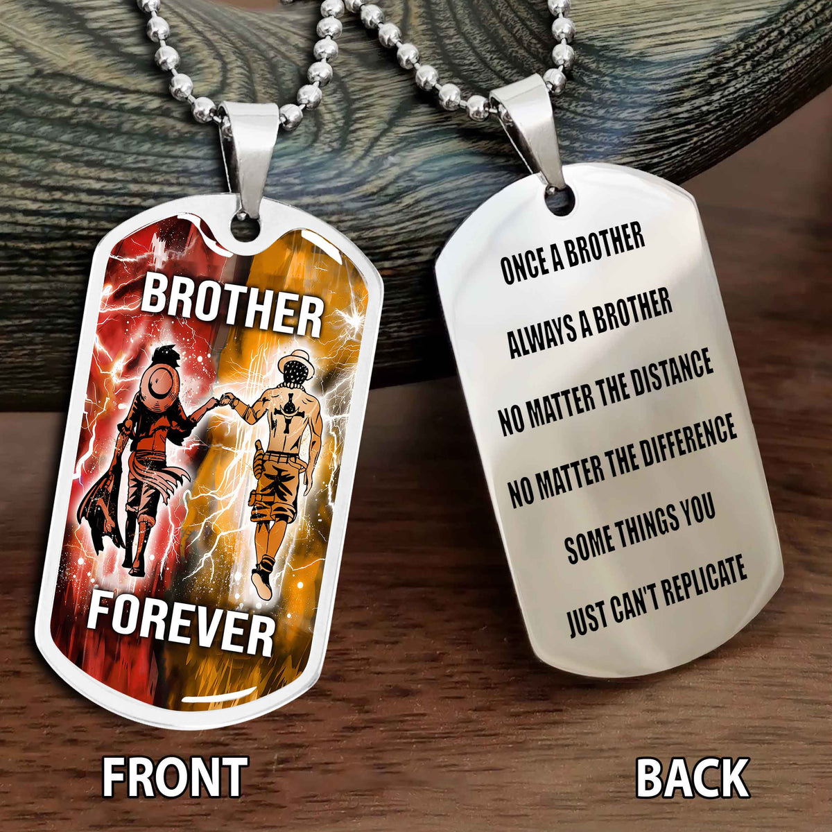 Personalized Double Side Graphic Dog Tag Gift For Brother Once A Soldier Always A Soldier