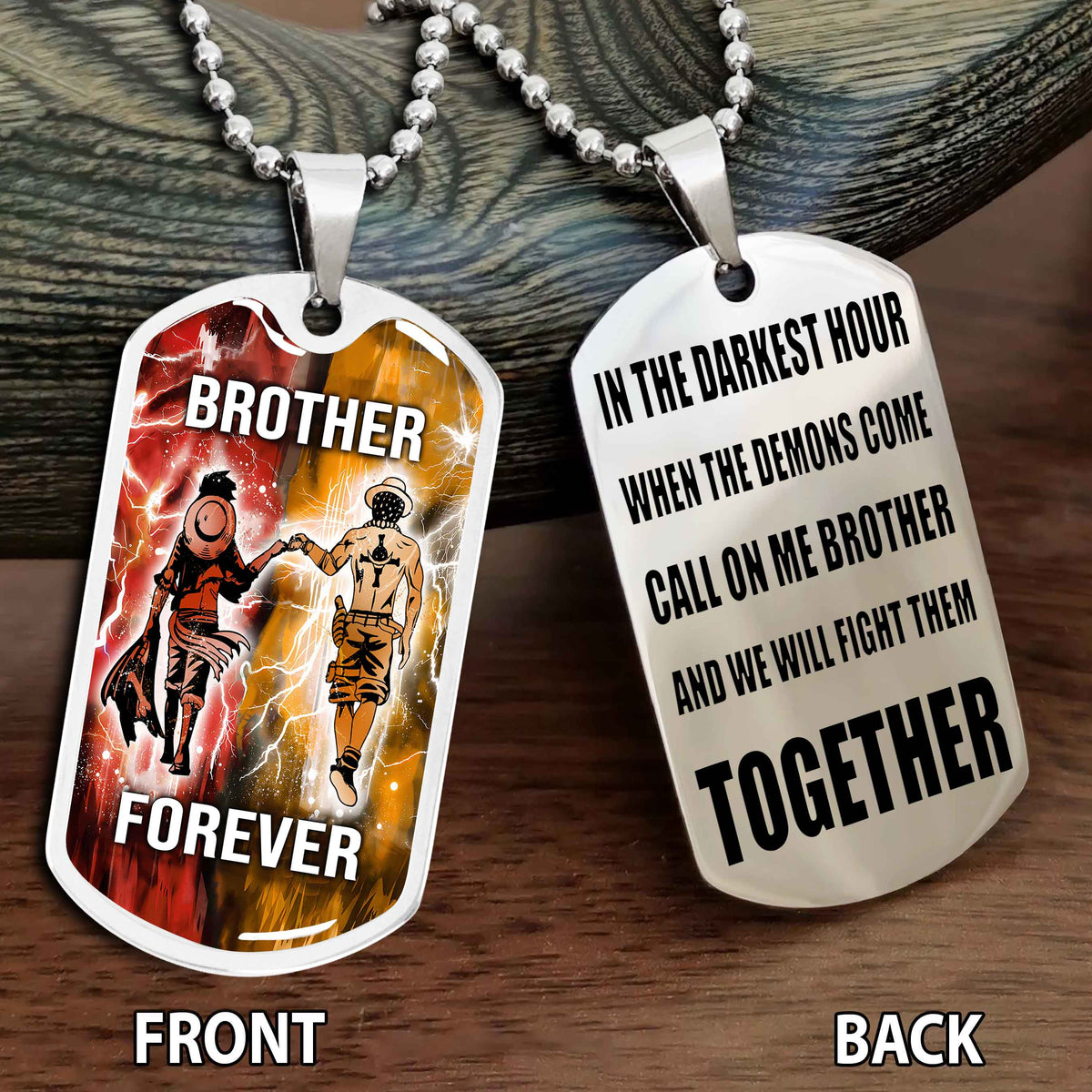 Personalized Double Side Graphic Dog Tag Gift For Brother Call On Me Brother And We Will Fight Them Together Brother Forever BADT