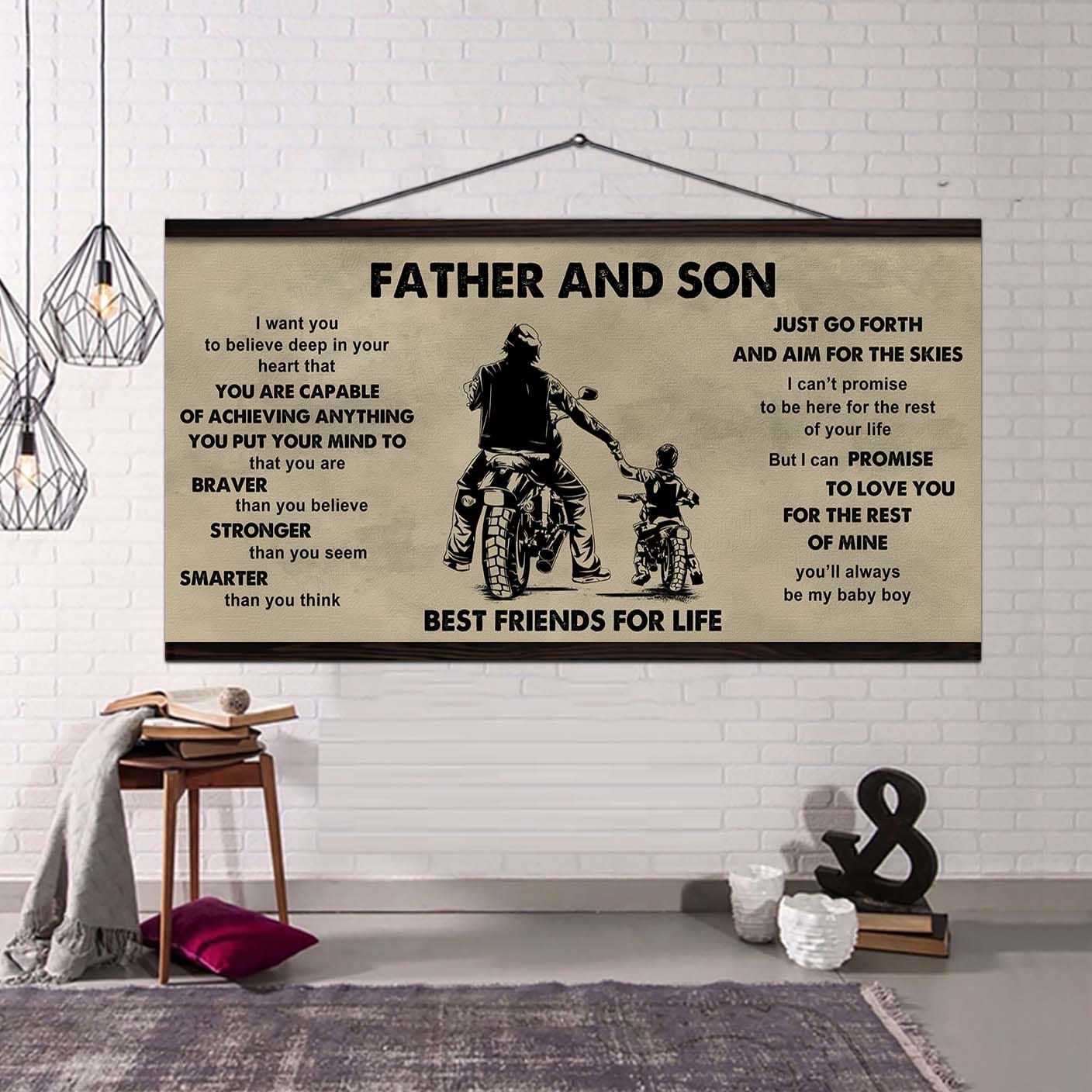 Vikings Father And Daughter Best Friends For Life  - That You Are Braver Than You Believe Poster Canvas Gift For Daughter From Father