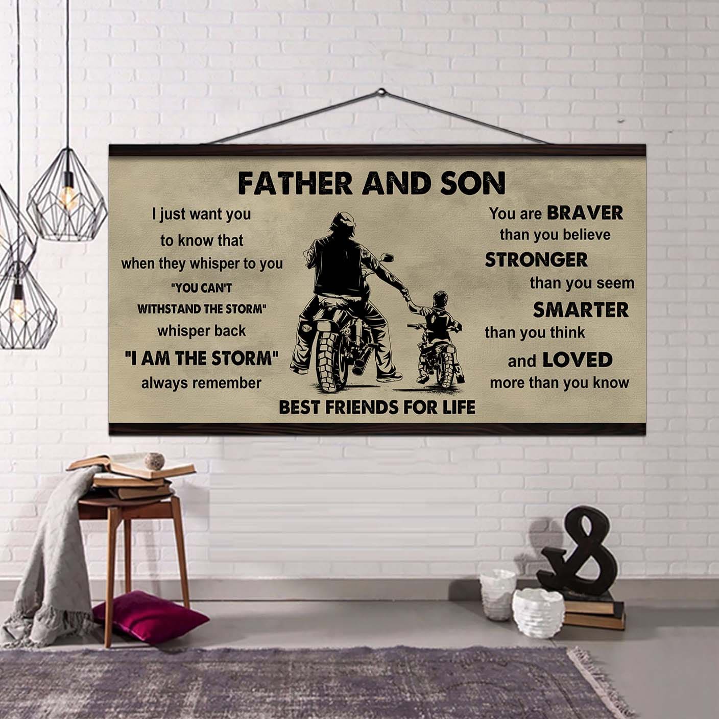 Soldier Father And Son Best Friends For Life - I Am The Storm Poster Canvas Gift For Son From Father