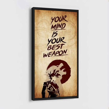 Warrior Your Mind Is Your Best Weapon Poster Canvas Motivation Canvas Gift For You