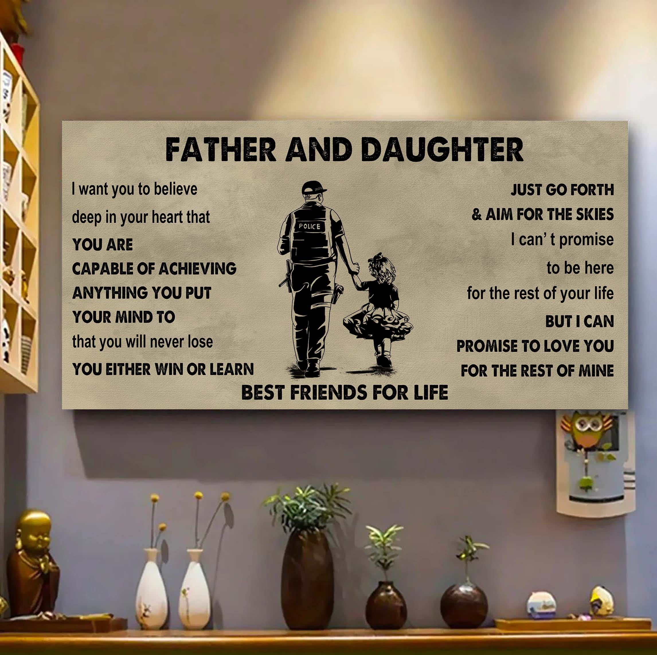 Family Father And Daughter Best Friends For Life - Ver 2 You Will Never Lose Poster Canvas Gift For Daughter From Father