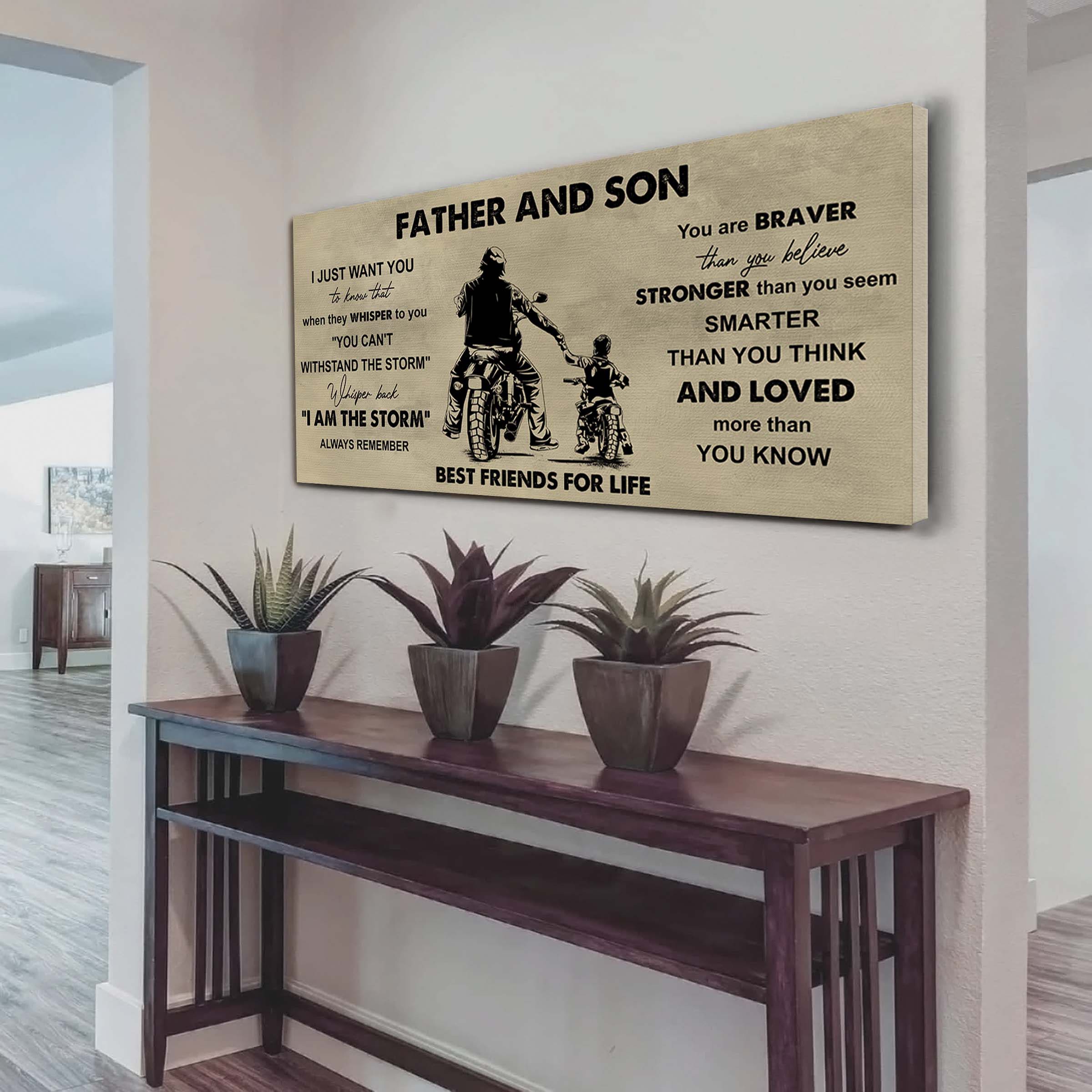 Samurai Father And Son Best Friends For Life - I Am The Storm Poster Canvas Gift For Son From Father