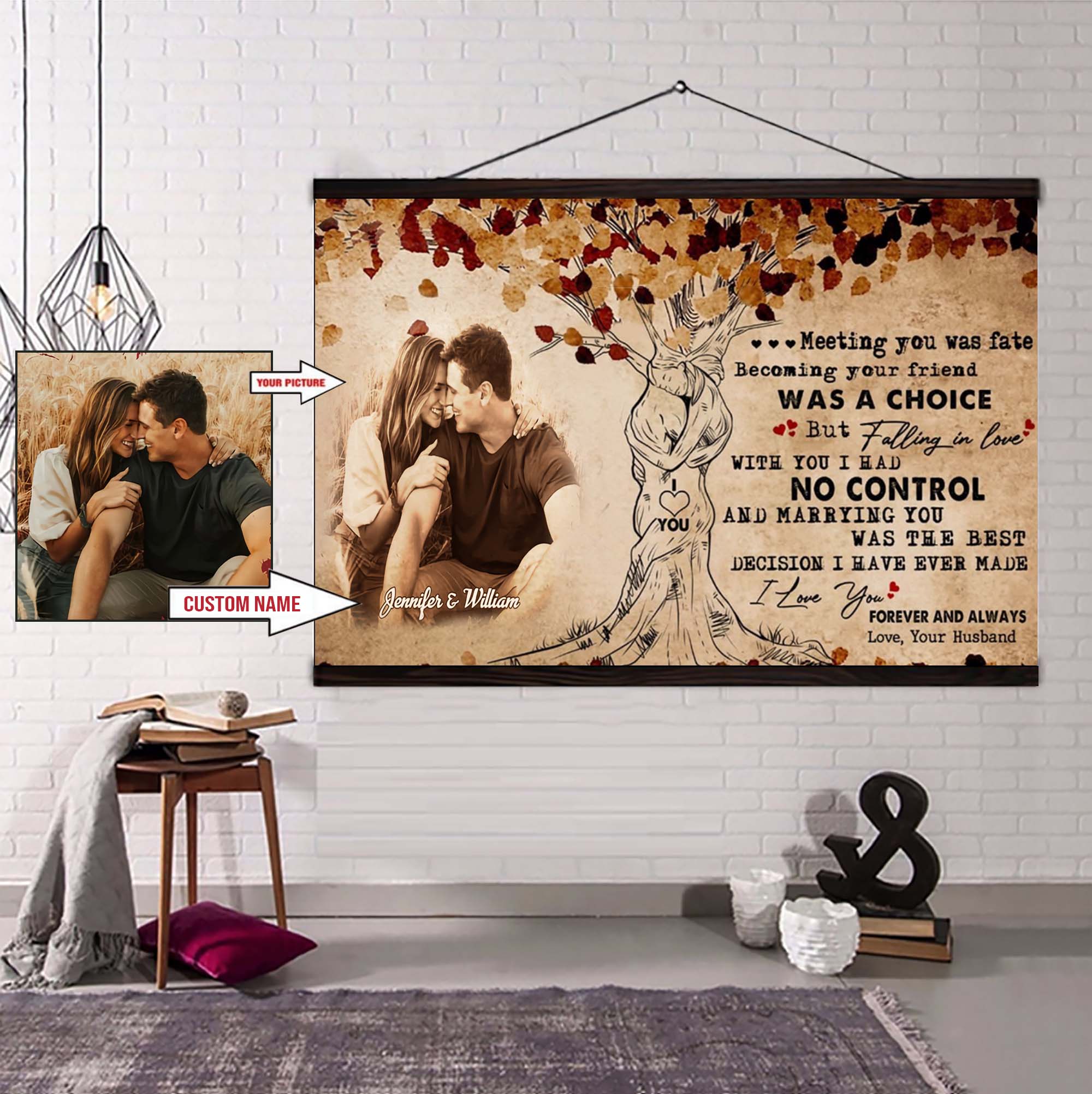 Valentines gifts-Poster canvas-Custom Image- Husband to Wife- When i say i love you more