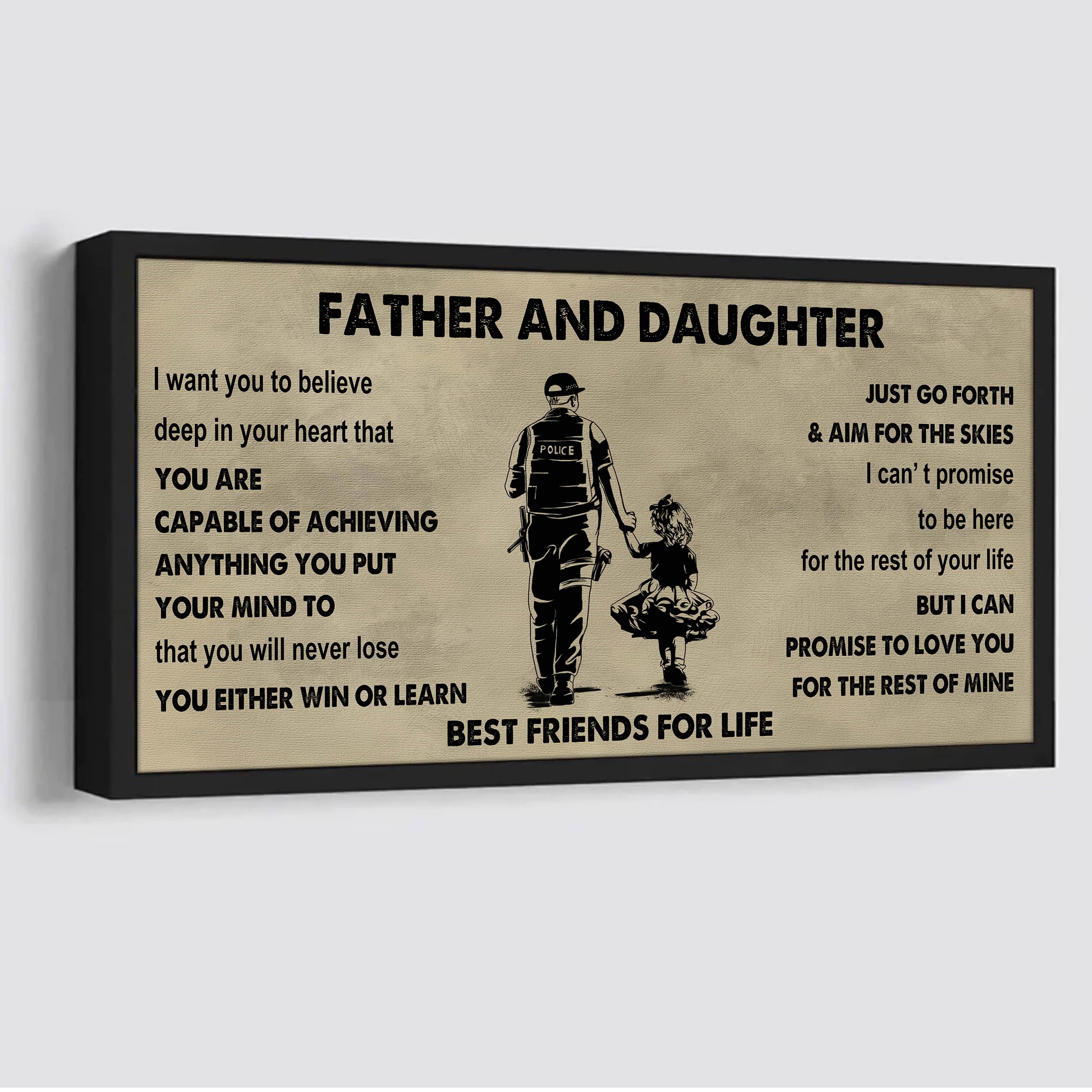 Vikings Father And Daughter Best Friends For Life - Ver 2 You Will Never Lose Poster Canvas Gift For Daughter From Father