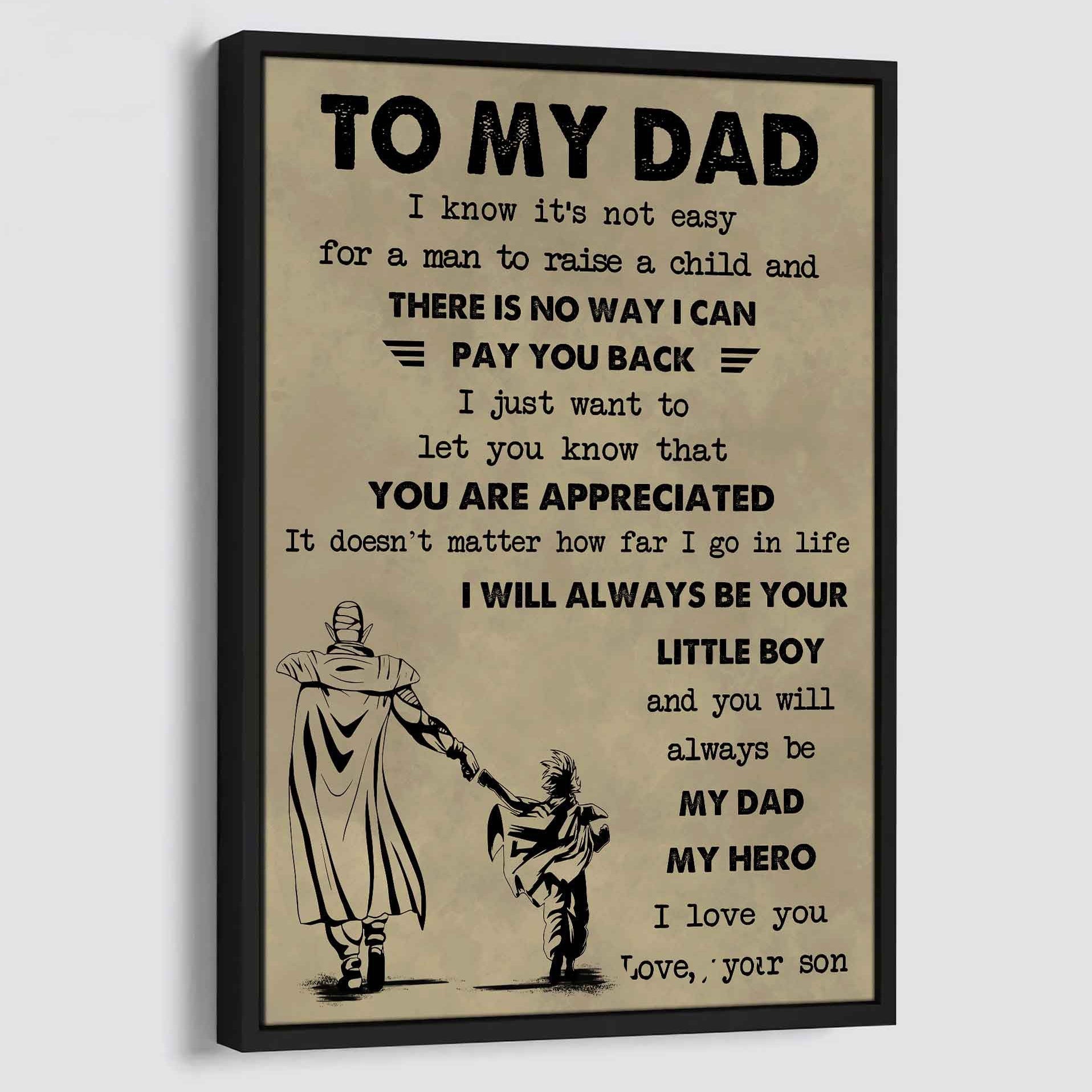 DRB Poster Canvas To My Dad-I love you in every universe