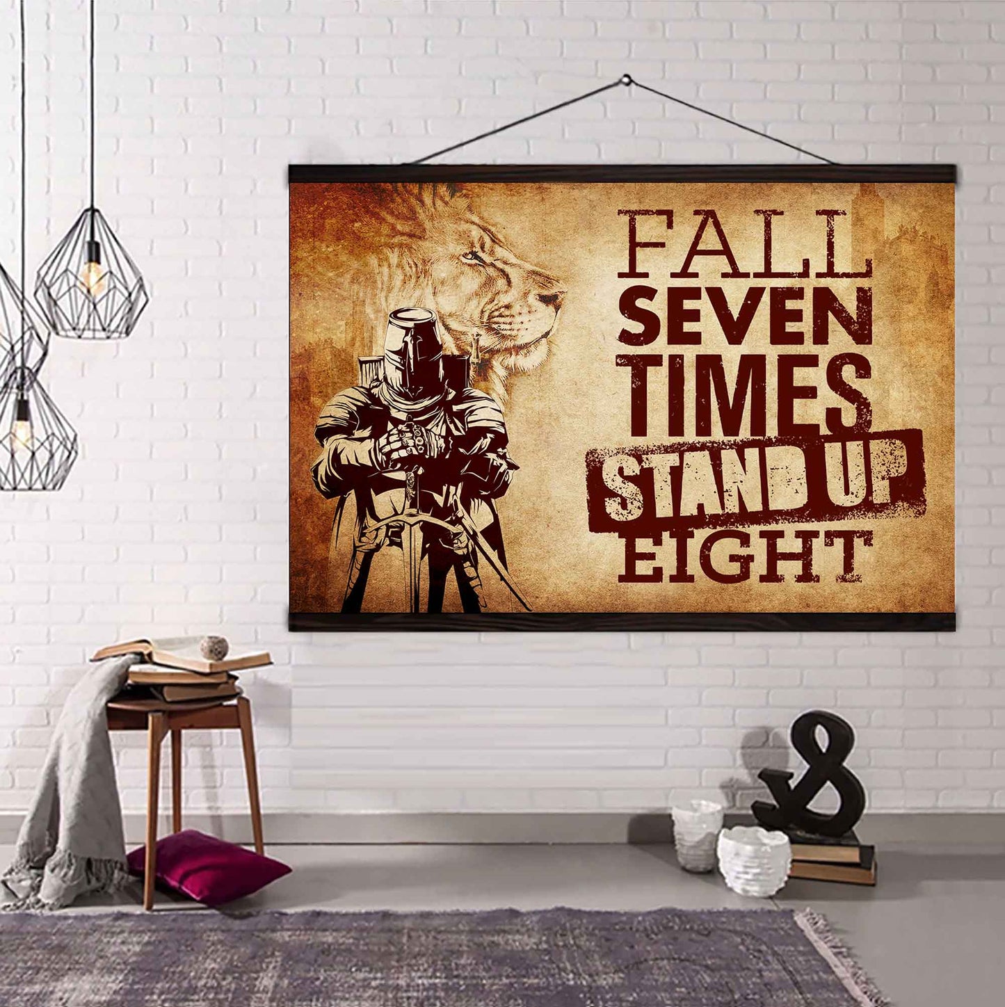 DRB Poster Canvas Fall Down Seven Times Stand Up Eight