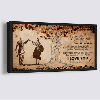 American Football Poster Canvas To My Wife If I Could Give You One Thing In Life - How Special You Are To Me Gift For Your Wife