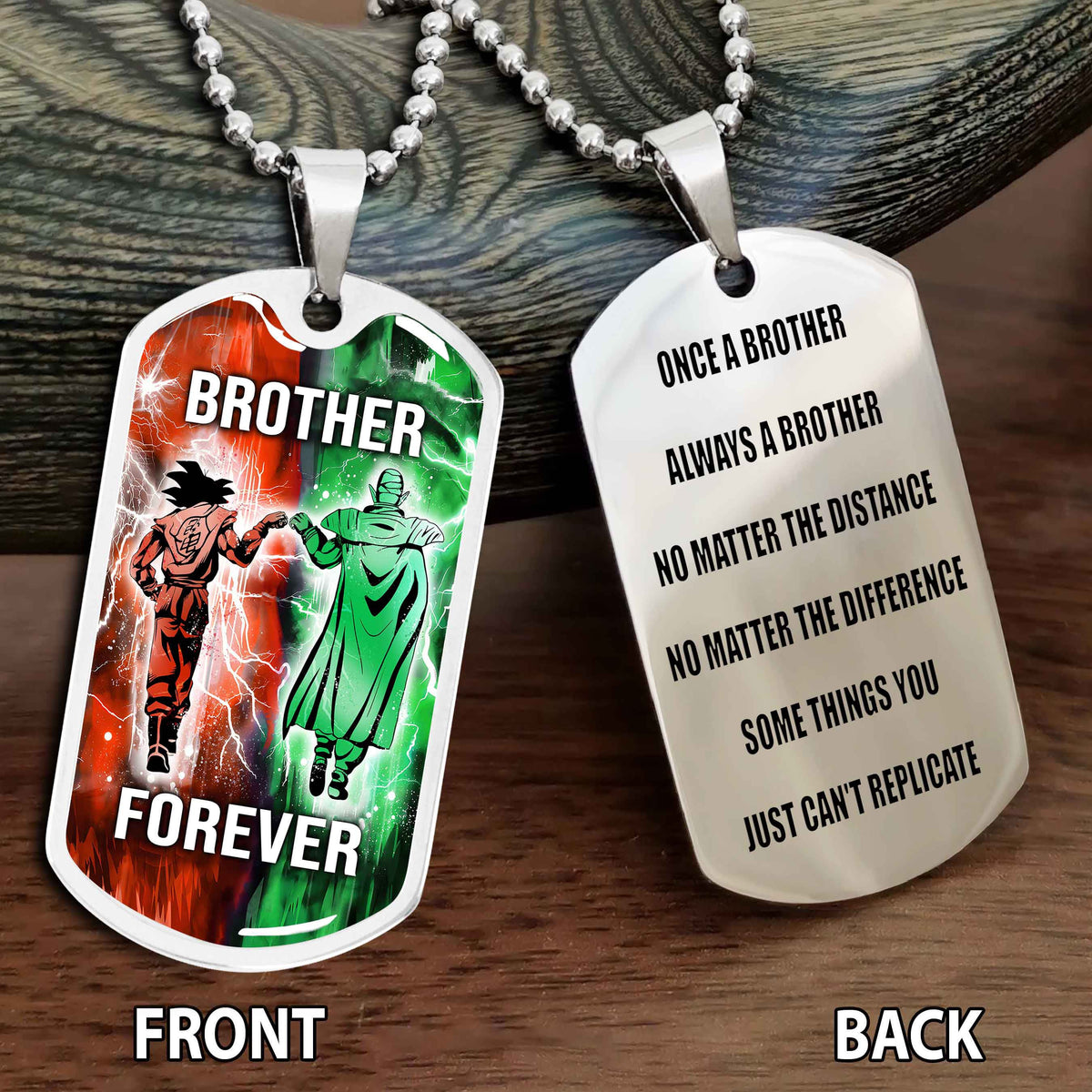 Personalized Double Side Graphic Dog Tag Gift For Brother Once A Soldier Always A Soldier