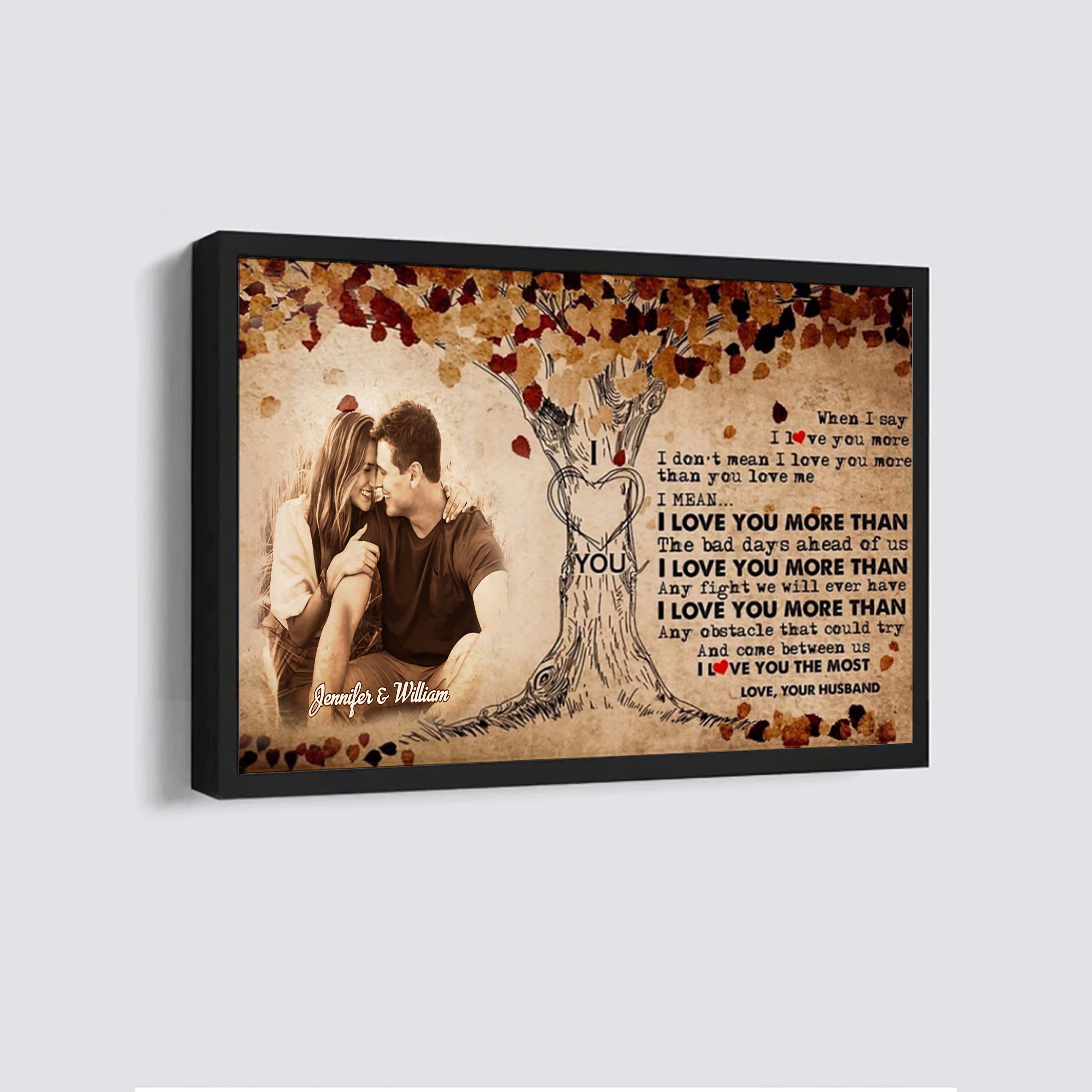 Valentines gifts-Poster canvas-Custom Image- Husband to Wife- Meeting you was fate