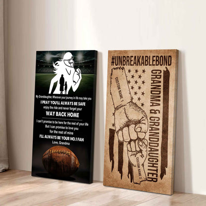 Grandma And Granddaughter UnBreakable Bond - 2 Piece Canvas Wall Art - Never Forget Your Way Back Home