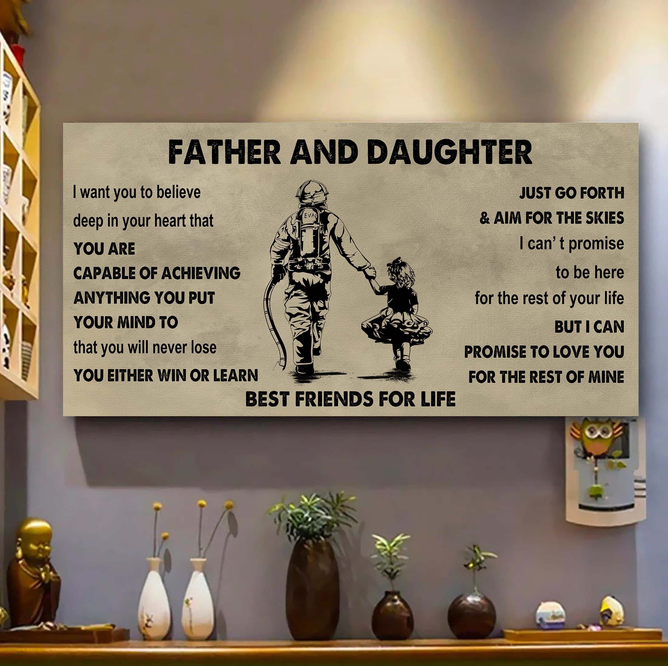 Soldier Father And Daughter Best Friends For Life - Ver 2 You Will Never Lose Poster Canvas Gift For Daughter From Father