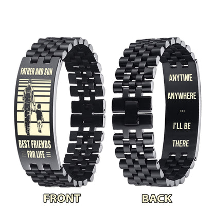 Samurai ANT Personalized Double Sided Bracelet Father And Son Best Friends For Life - Message on the back side
