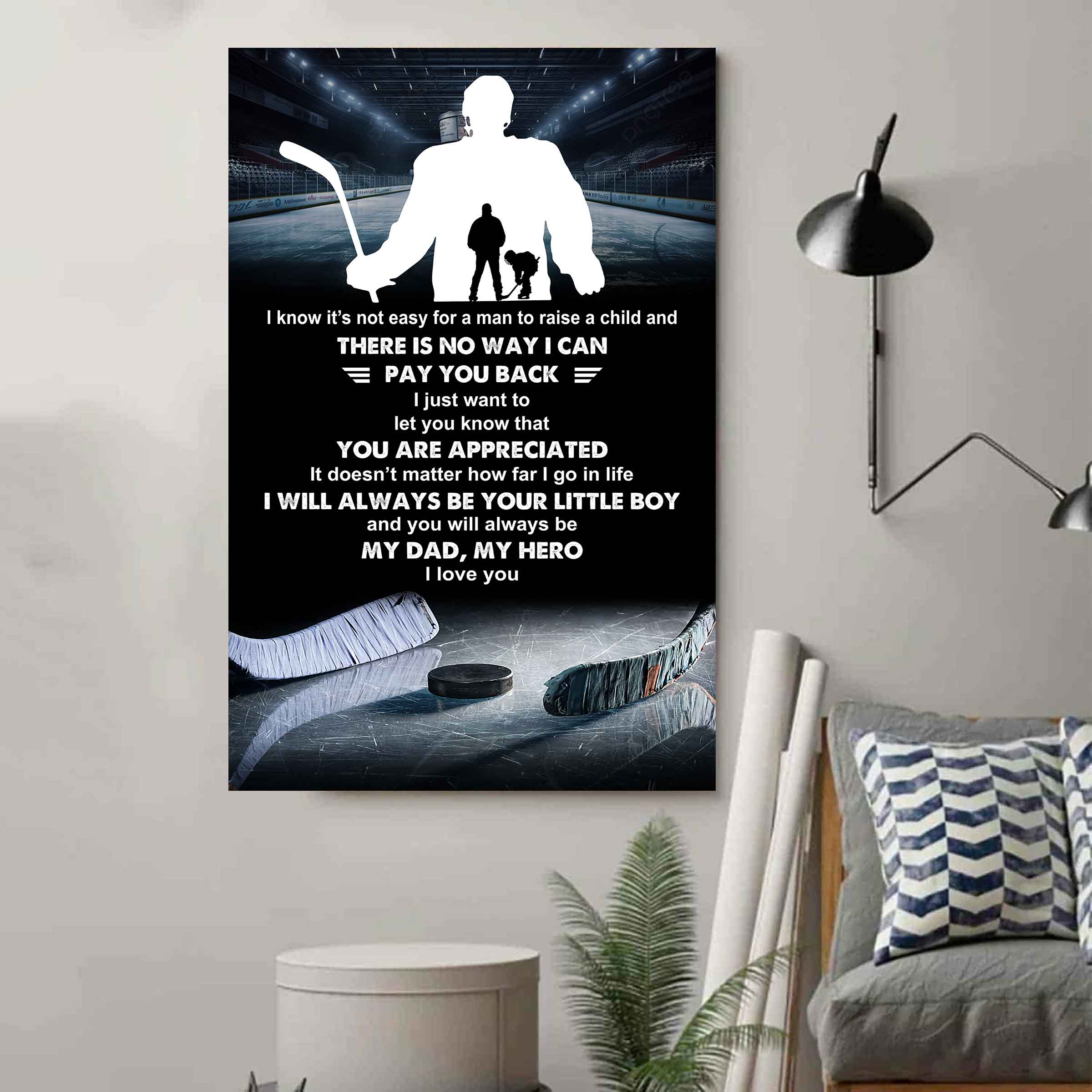Poster Child Canvas To My Dad I Know It's Not Easy - I Will Always Be Your Little Boy Gift From Son