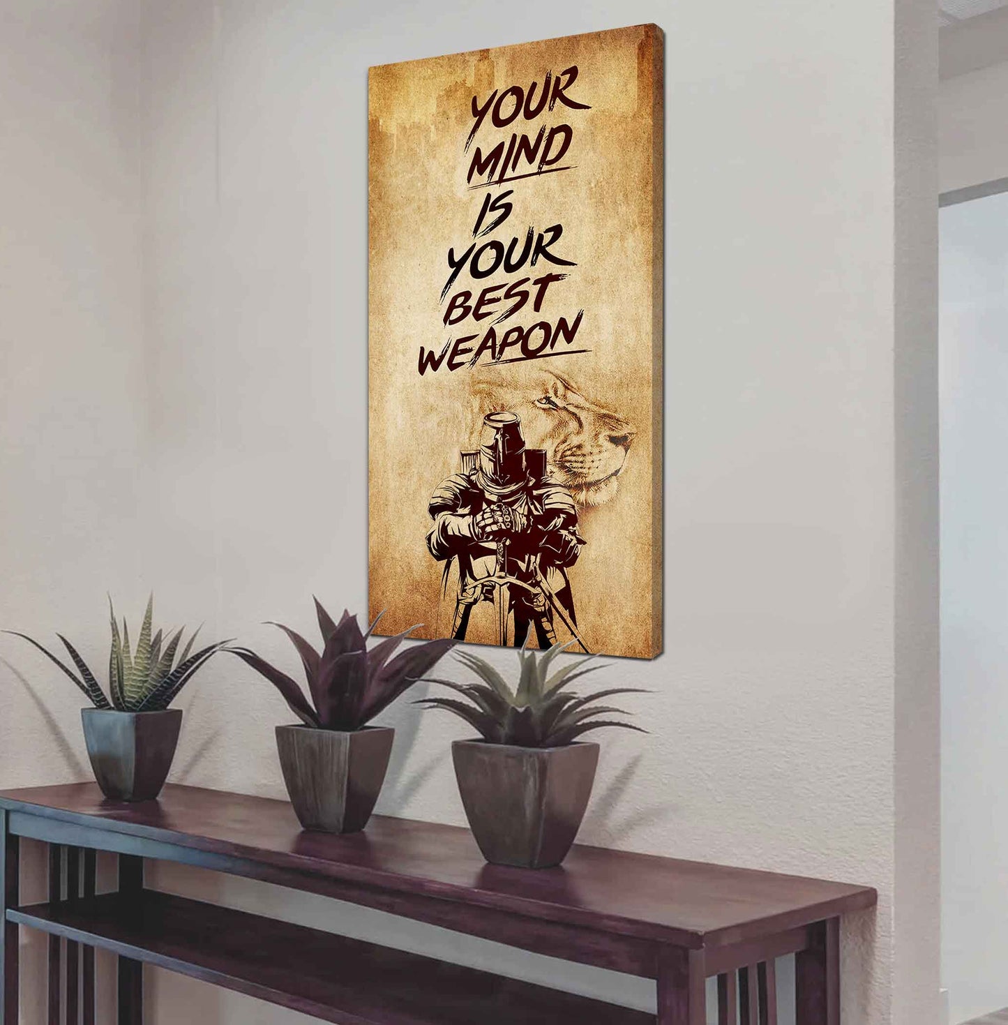 Warrior Your Mind Is Your Best Weapon Poster Canvas Motivation Canvas Gift For You