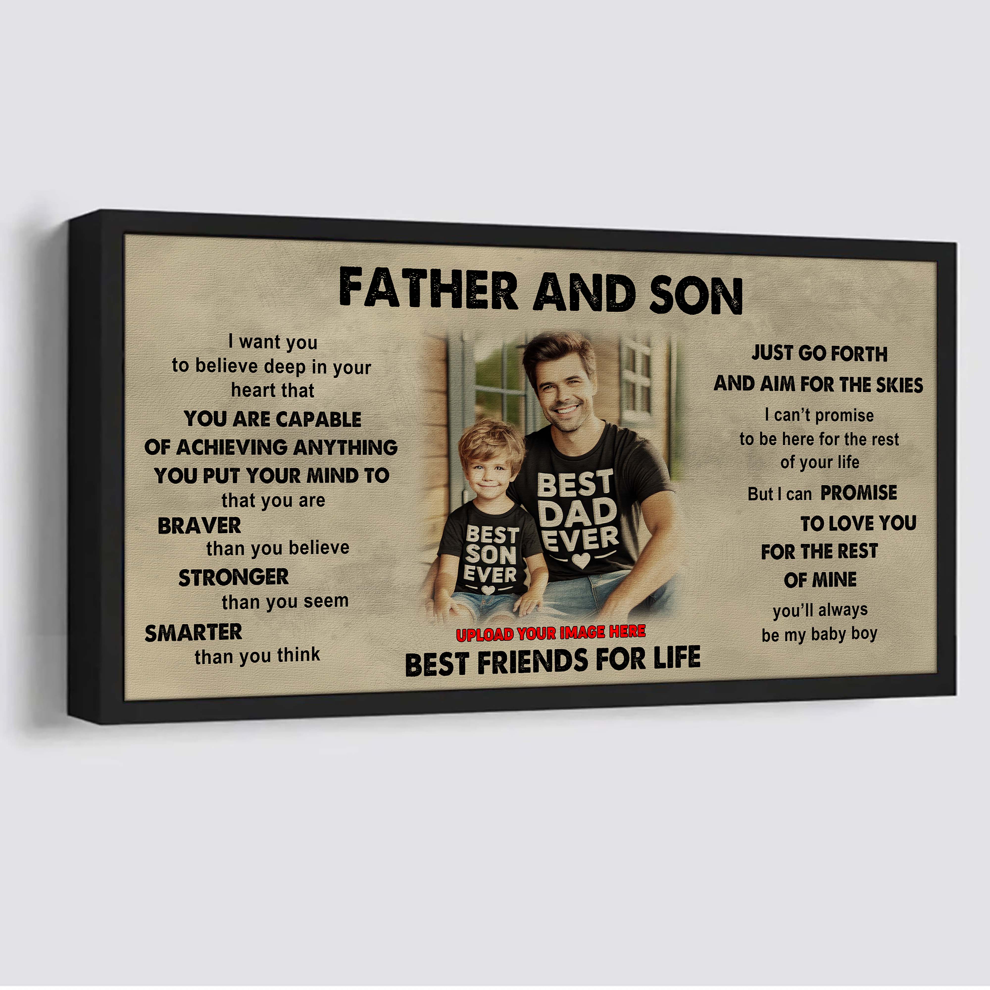 DRB GH Father And Daughter Best Friends For Life  - That You Are Braver Than You Believe Poster Canvas Gift For Daughter From Father