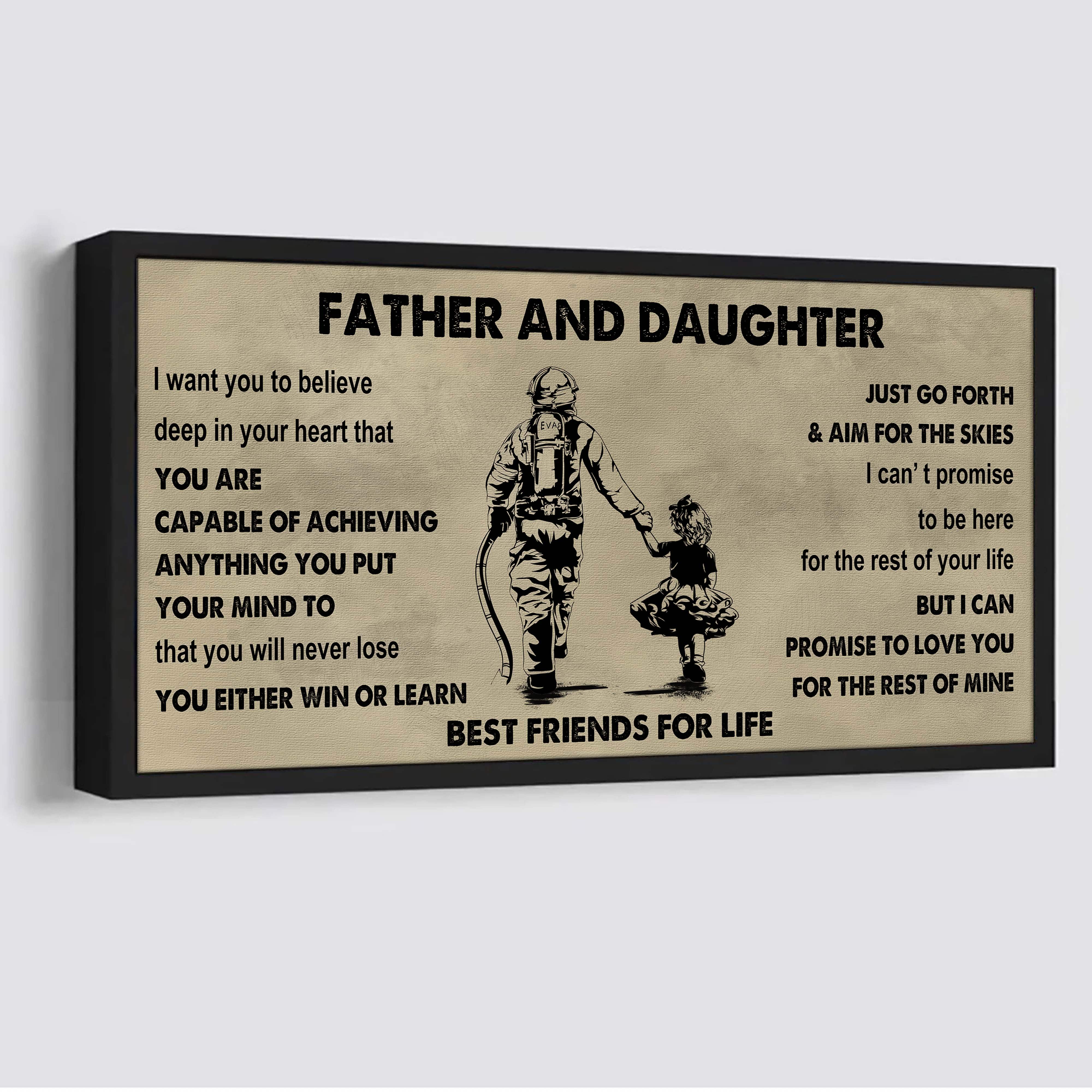 Samurai Father And Daughter Best Friends For Life - Ver 2 You Will Never Lose Poster Canvas Gift For Daughter From Father