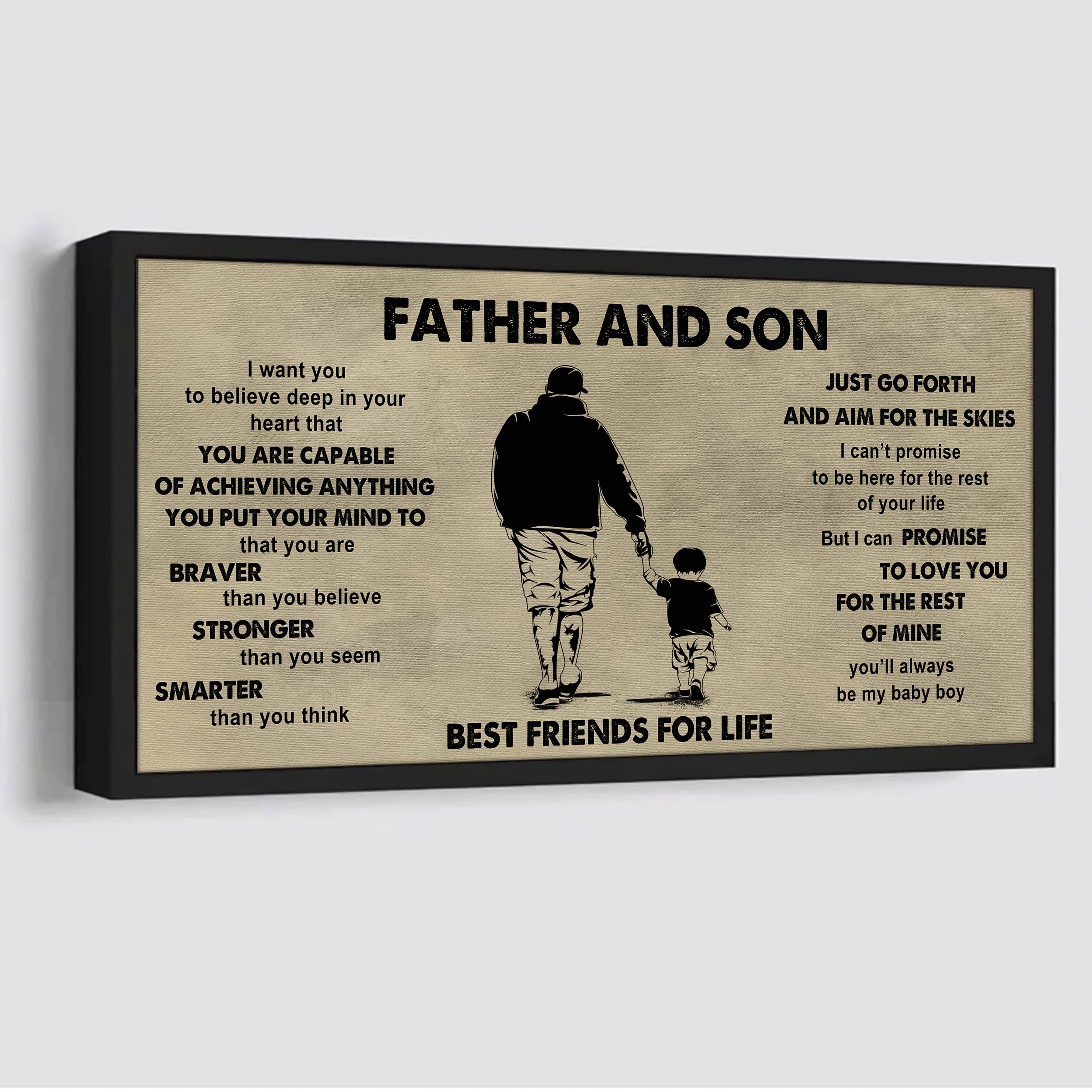 Sport - Family Father And Son Best Friends For Life - That You Are Braver Than You Believe Poster Canvas Gift For Son From Father