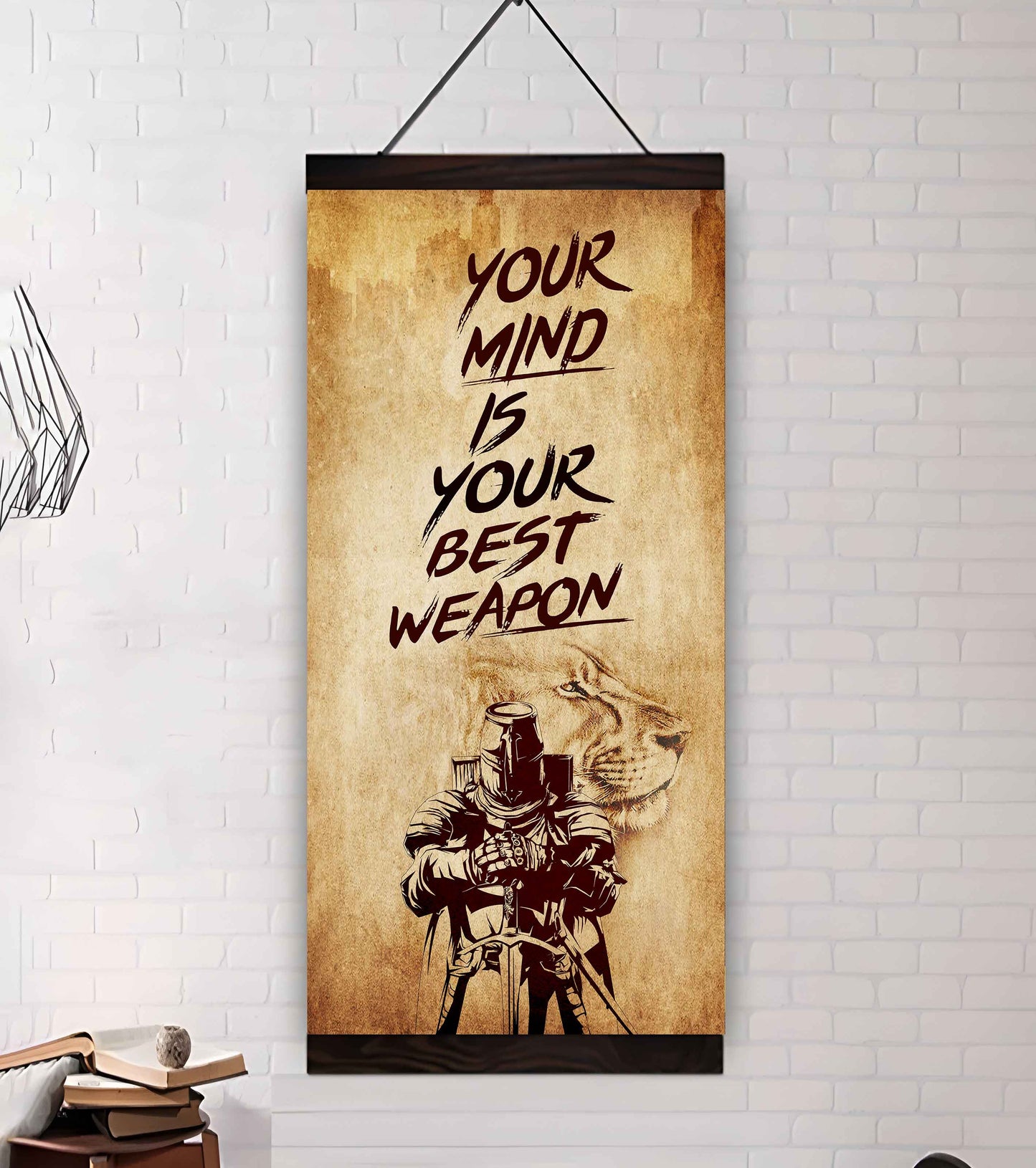 Warrior Your Mind Is Your Best Weapon Poster Canvas Motivation Canvas Gift For You