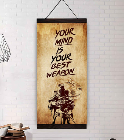 Warrior Your Mind Is Your Best Weapon Poster Canvas Motivation Canvas Gift For You