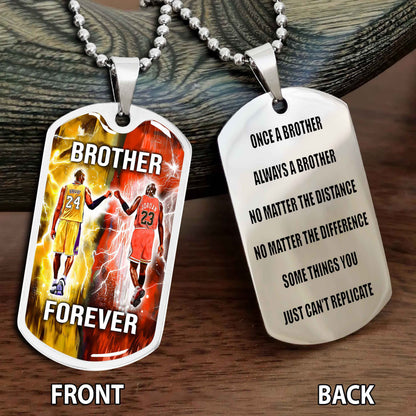 Personalized Double Side Graphic Dog Tag Gift For Brother Once A Soldier Always A Soldier
