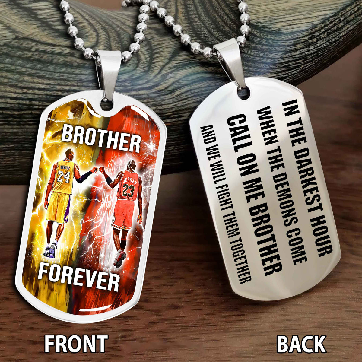 Personalized Double Side Graphic Dog Tag NAG Gift For Brother Call On Me Brother And We Will Fight Them Together