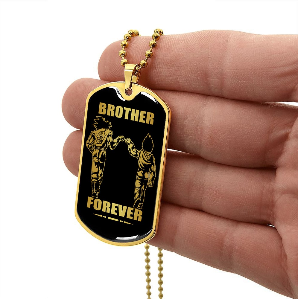 DRF-Military Chain (18K Gold Plated)-gifts from brother, n the darkest hour, When the demons come call on me brother and we will fight them together